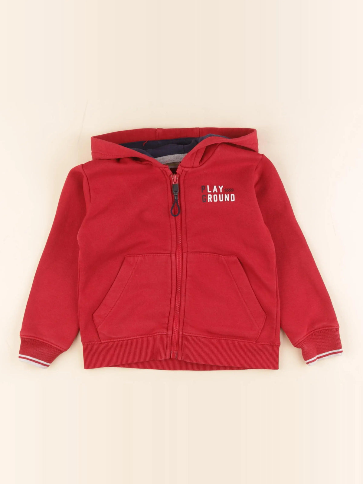 Vertbaudet - sweat rouge - 4 ans