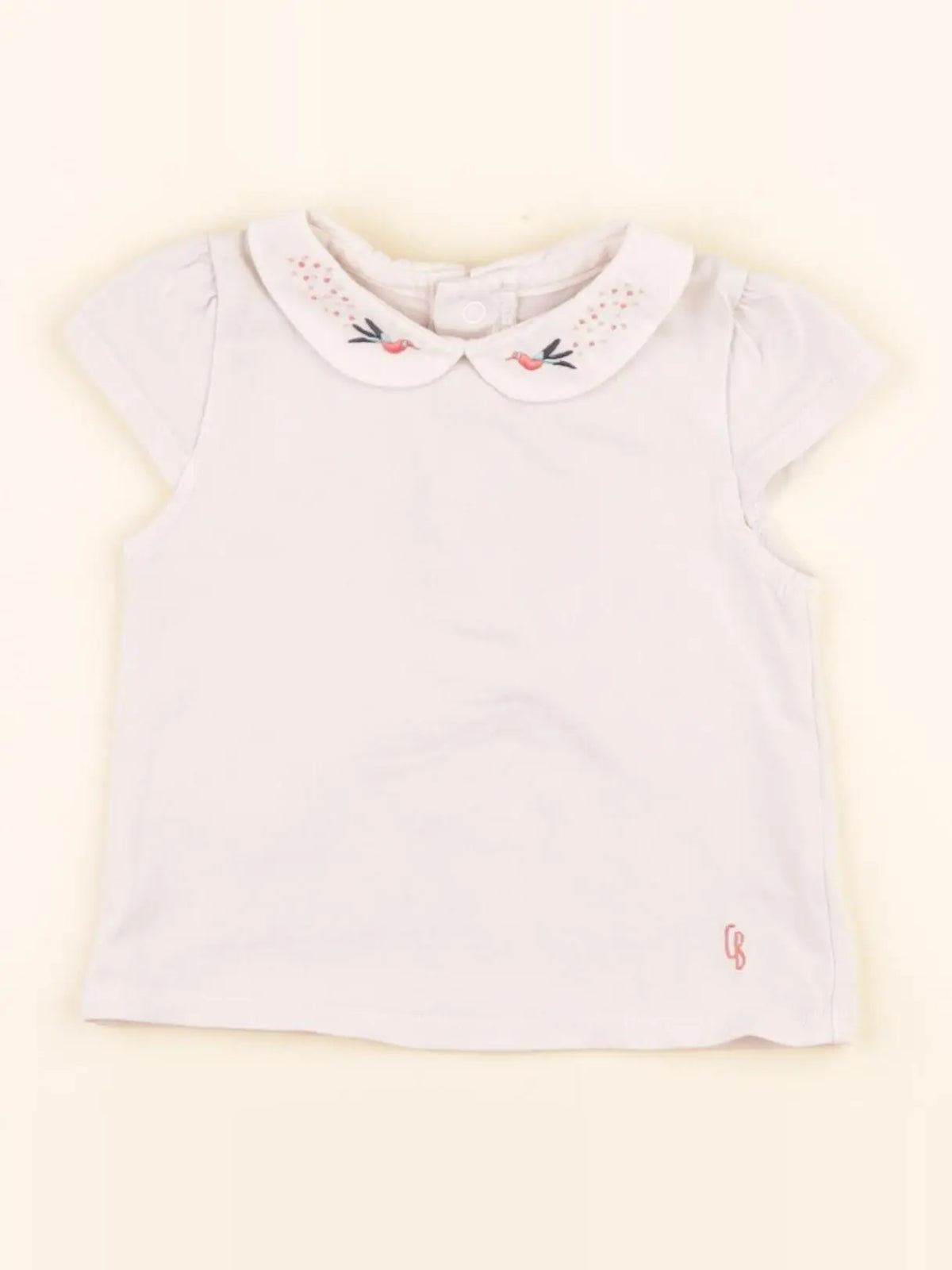 Carrément Beau - tee-shirt rose - 6 mois