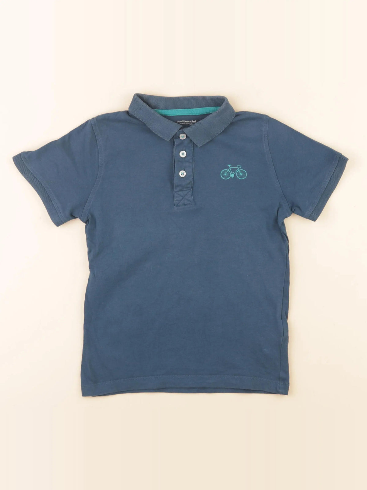 Vertbaudet - polo bleu - 6 ans