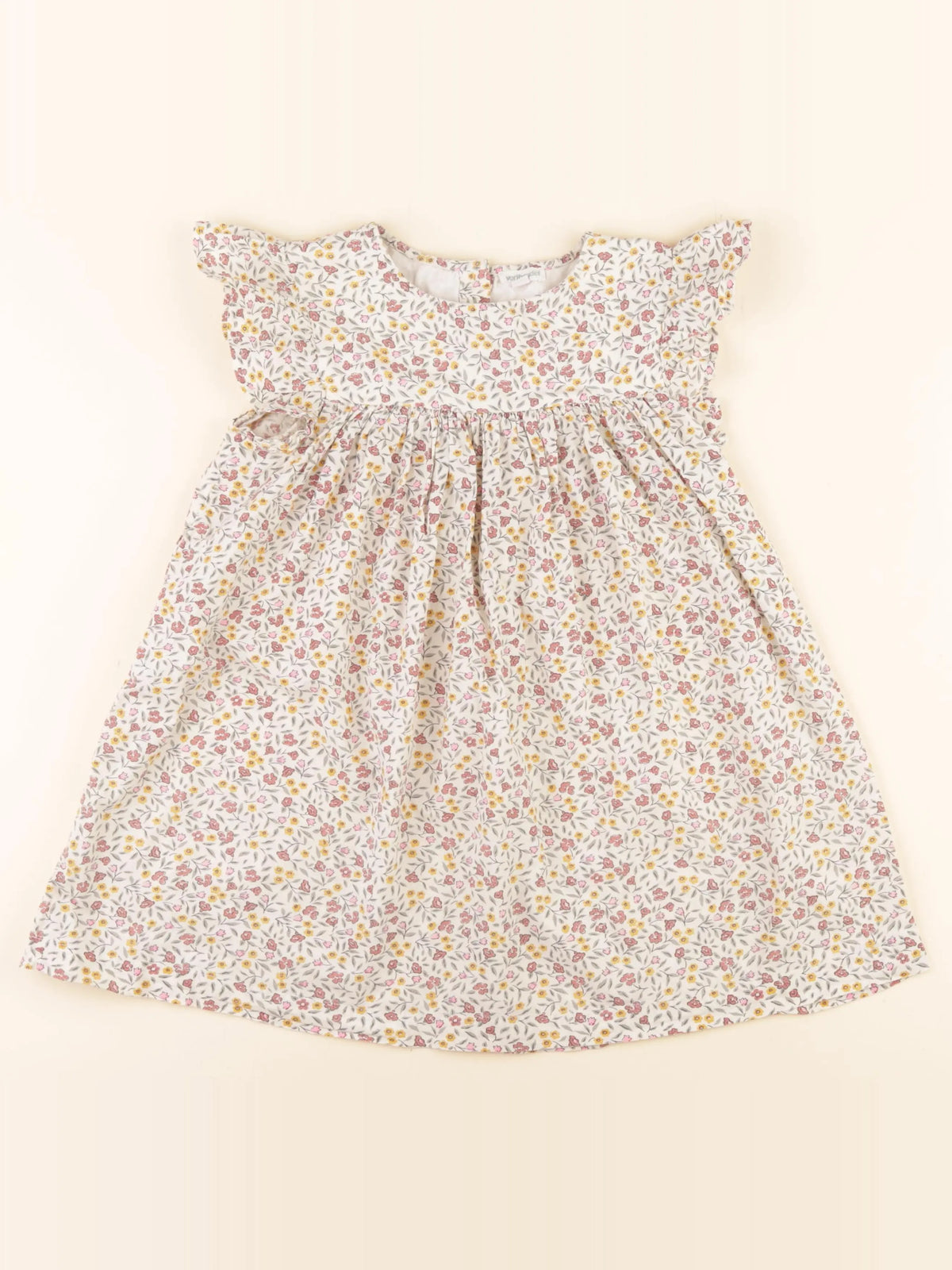 Vertbaudet - robe beige - 6 ans