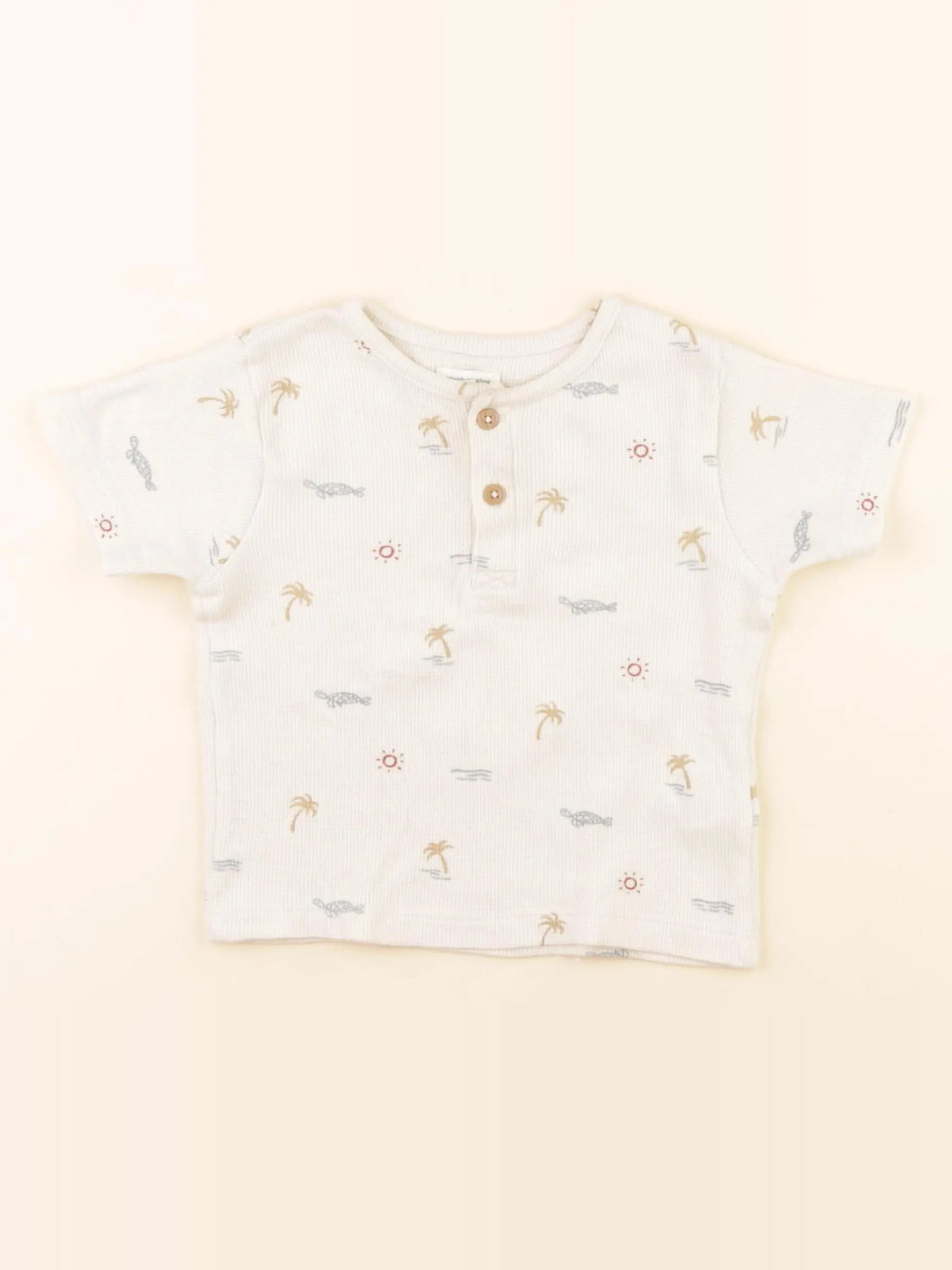 Vertbaudet - tee-shirt beige - 18 mois