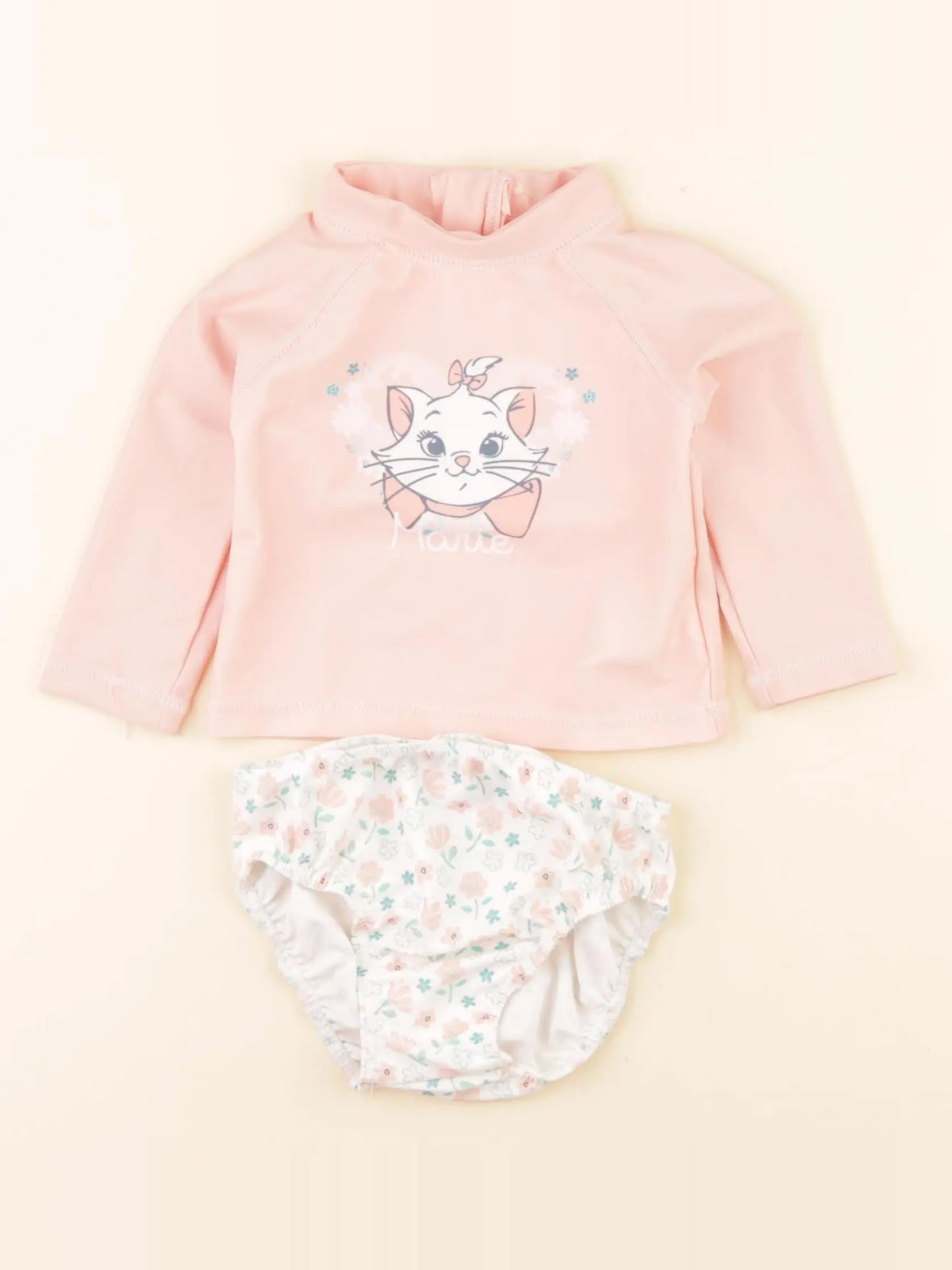 Vertbaudet - ensemble de bain rose - 6 mois