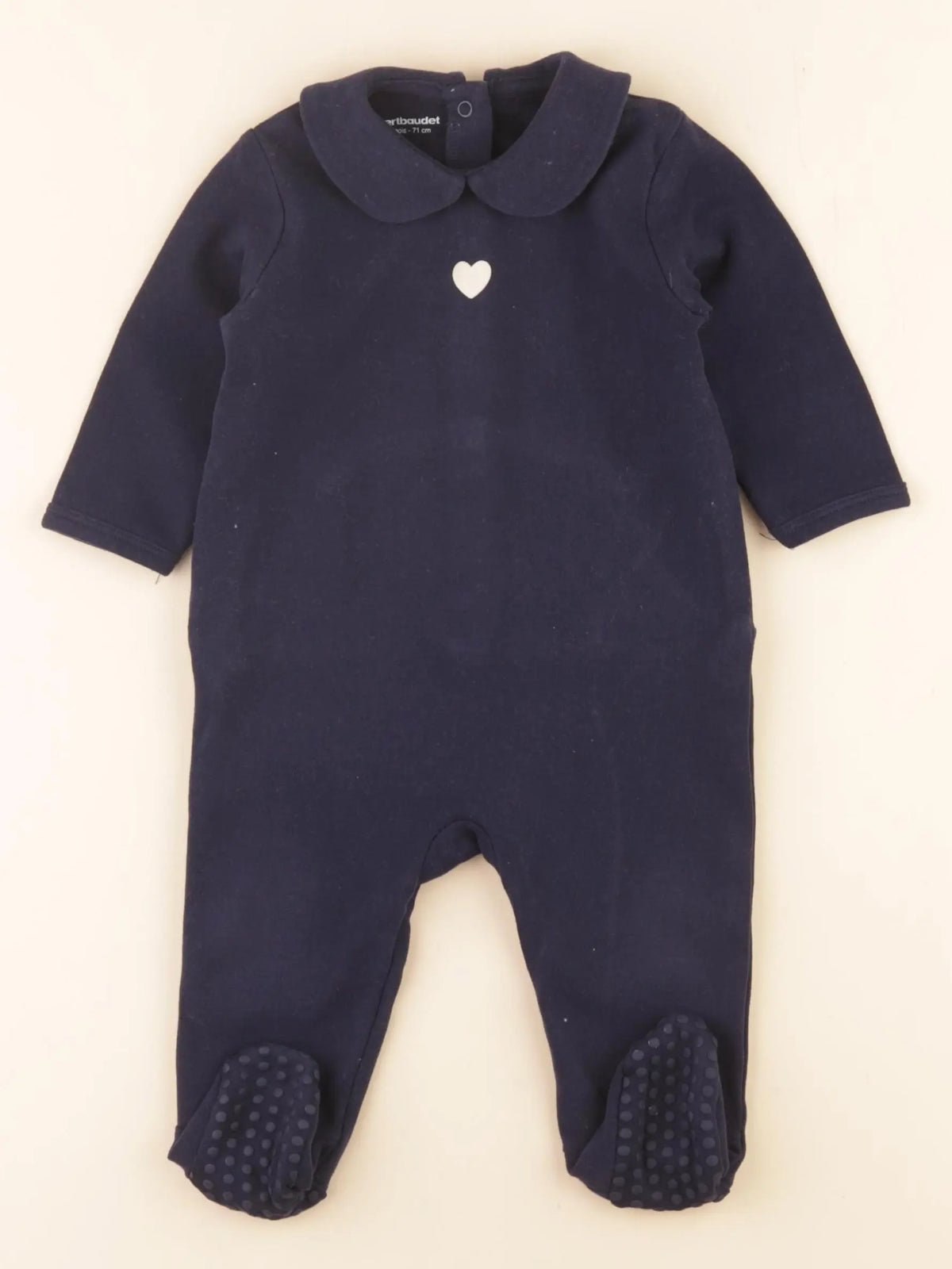 Vertbaudet - pyjama coton bleu - 9 mois