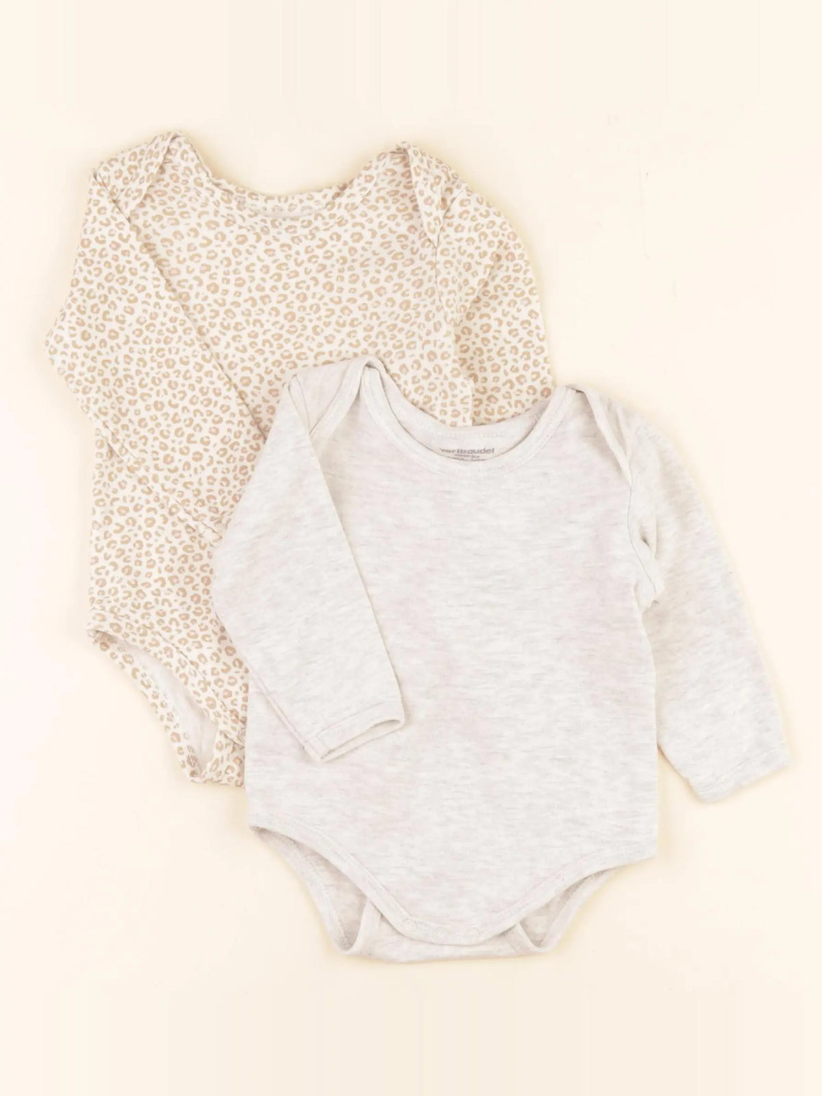 Vertbaudet - lot de 2 bodies en coton multicolore - 9 mois
