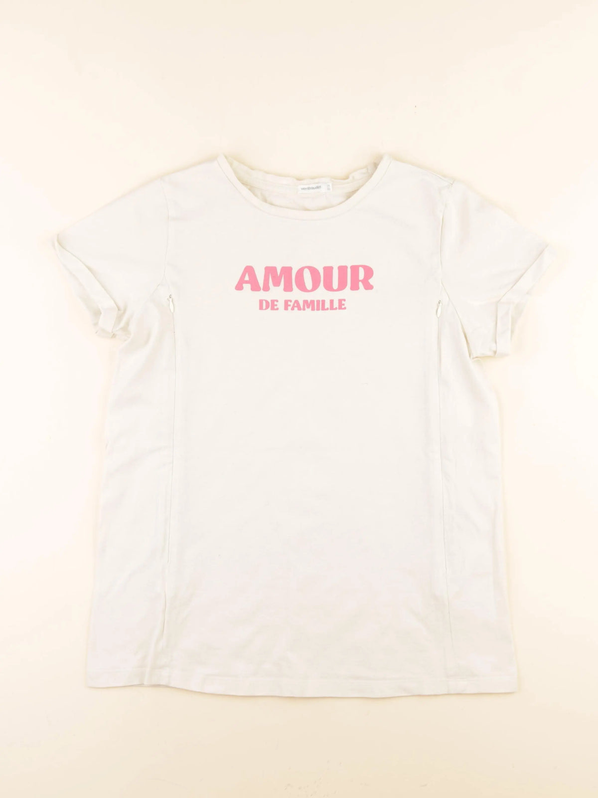 Vertbaudet - tee-shirt grossesse, allaitement blanc - 34 à 36