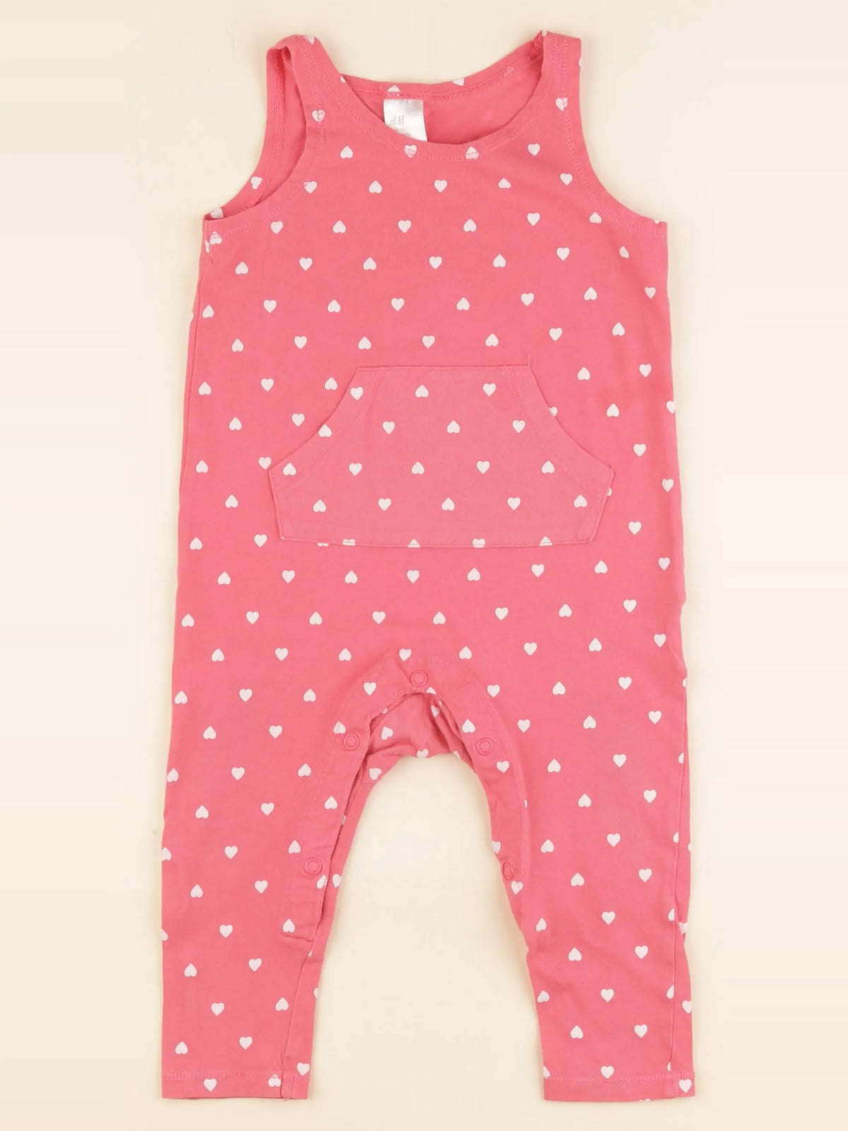 H&M - pyjama coton rose - 6/9 mois