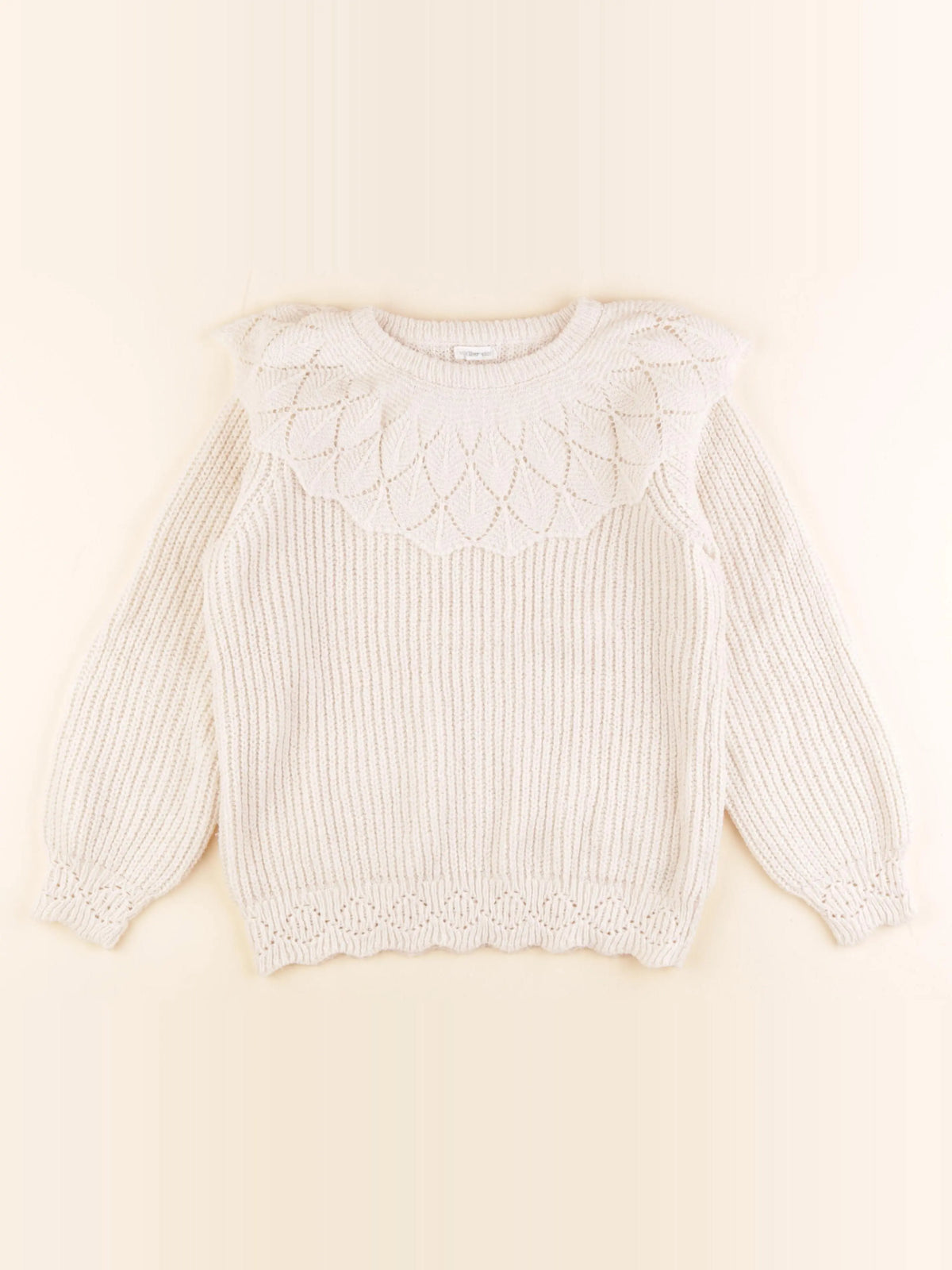 Vertbaudet - pull beige - 10 ans