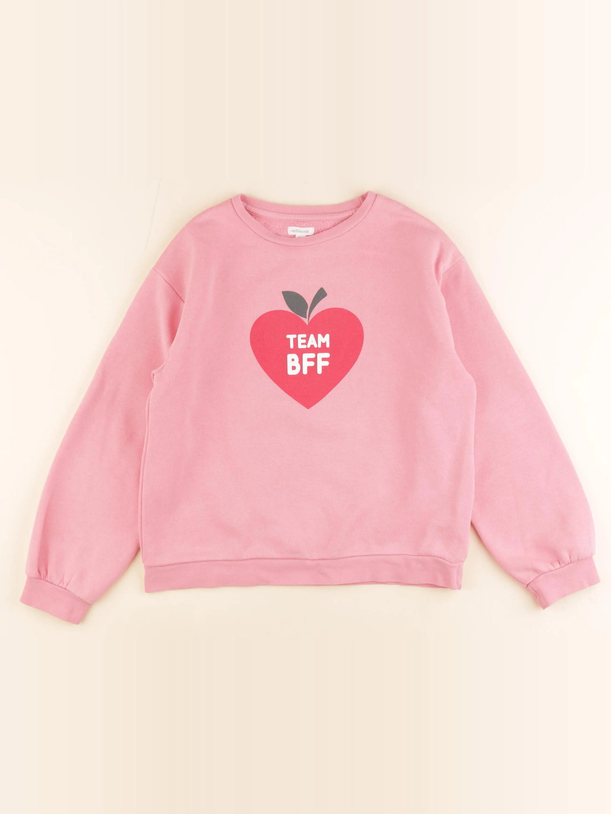 Vertbaudet - sweat rose - 12 ans