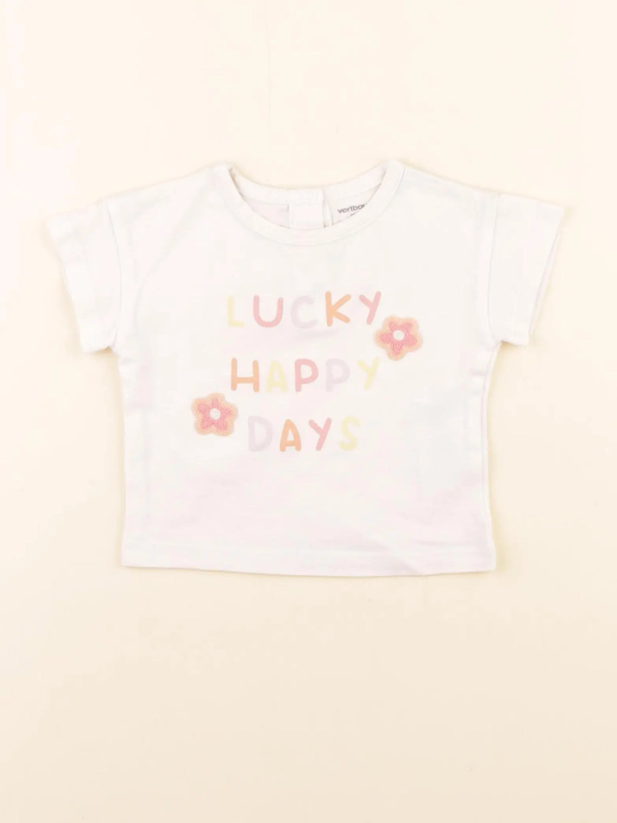 Vertbaudet - tee-shirt blanc - 3 mois