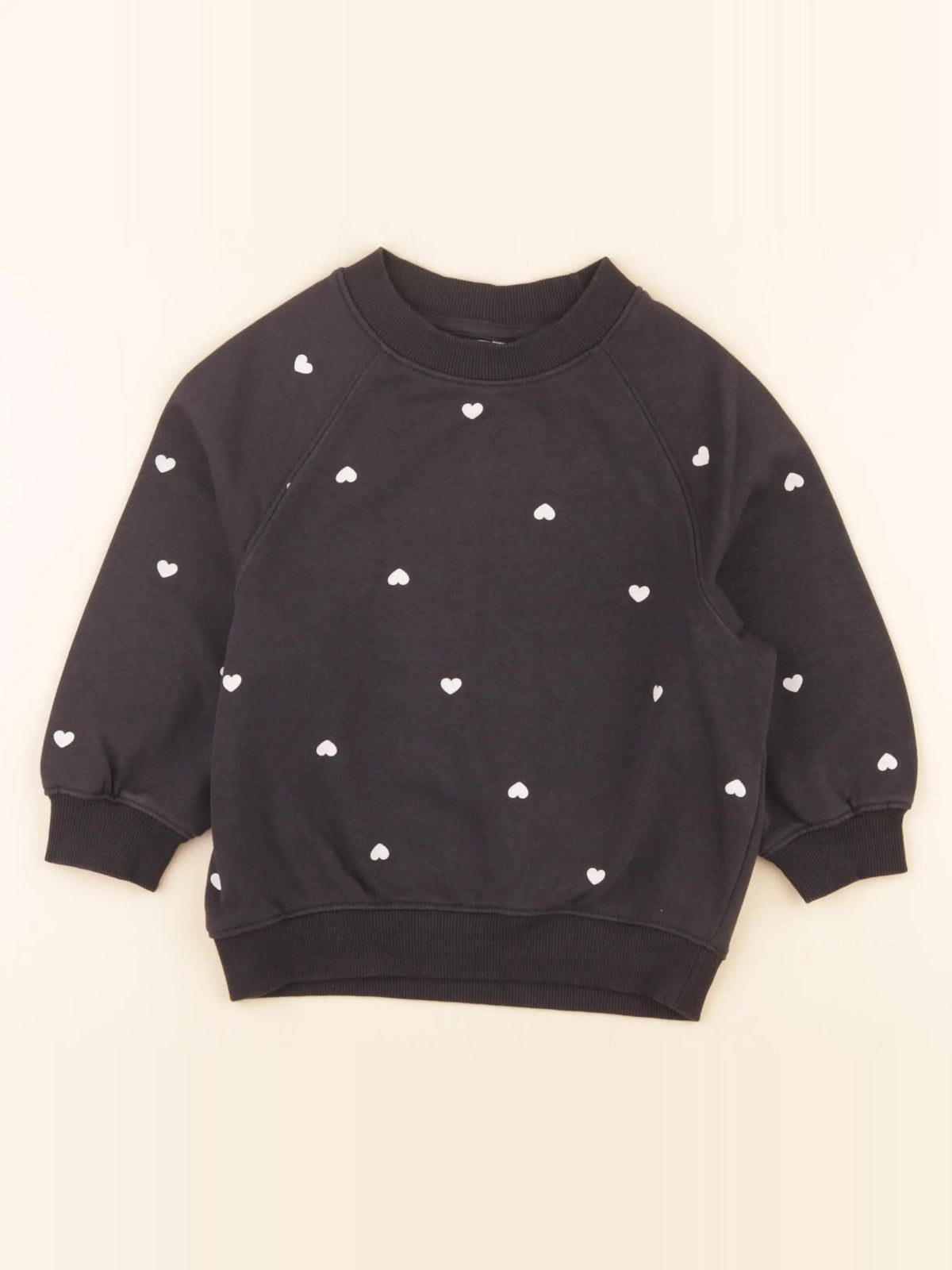 H&M - sweat noir - 2/3 ans