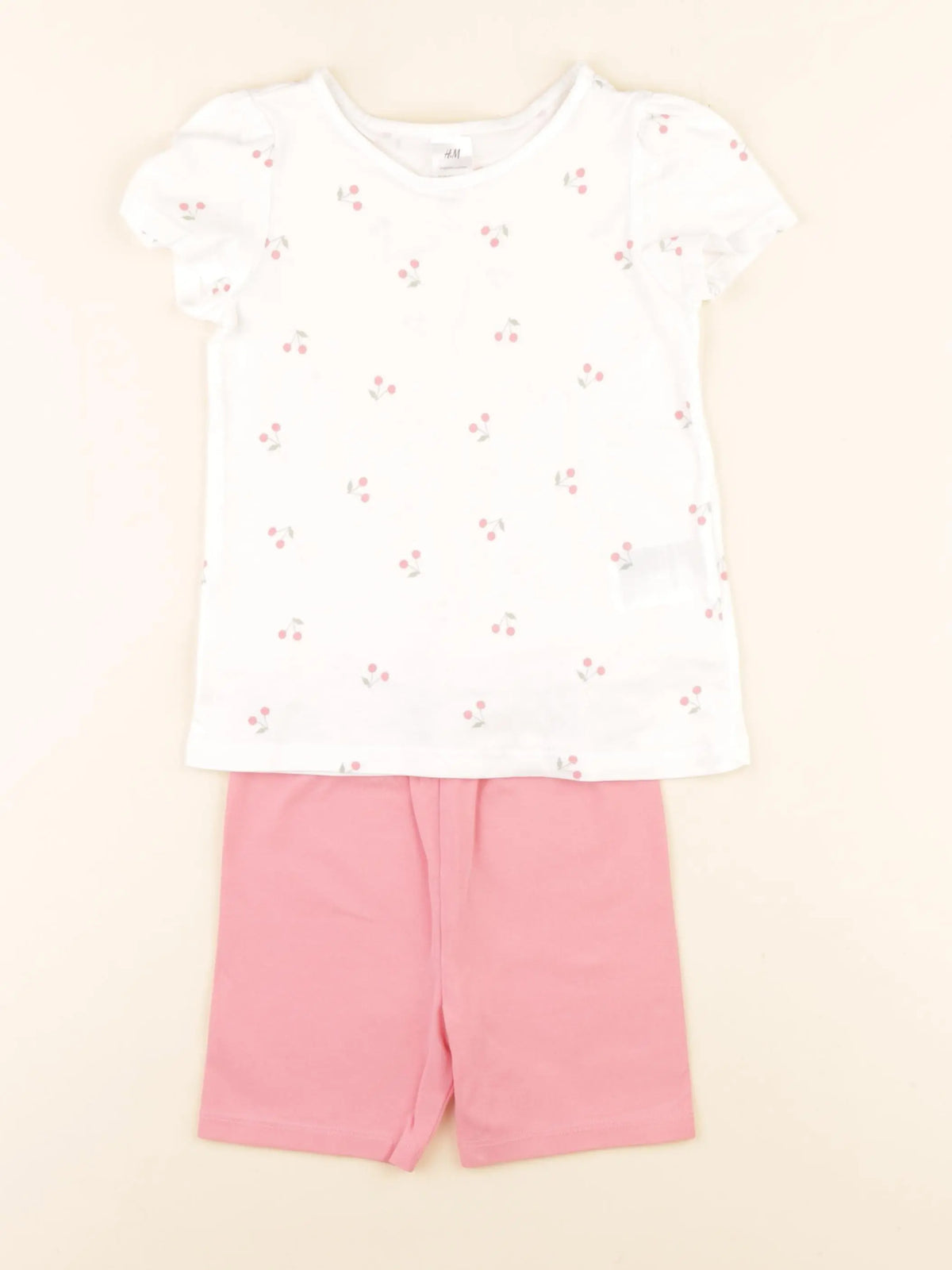 H&M - pyjama coton rose - 2 ans