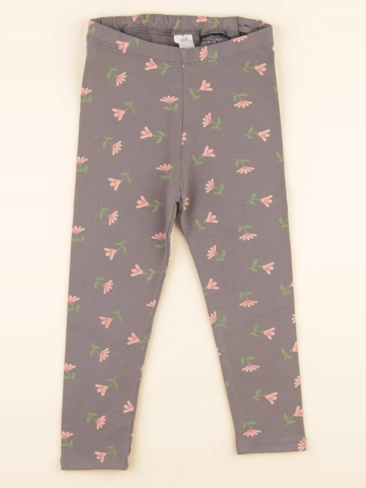 H&M - legging gris - 2/3 ans