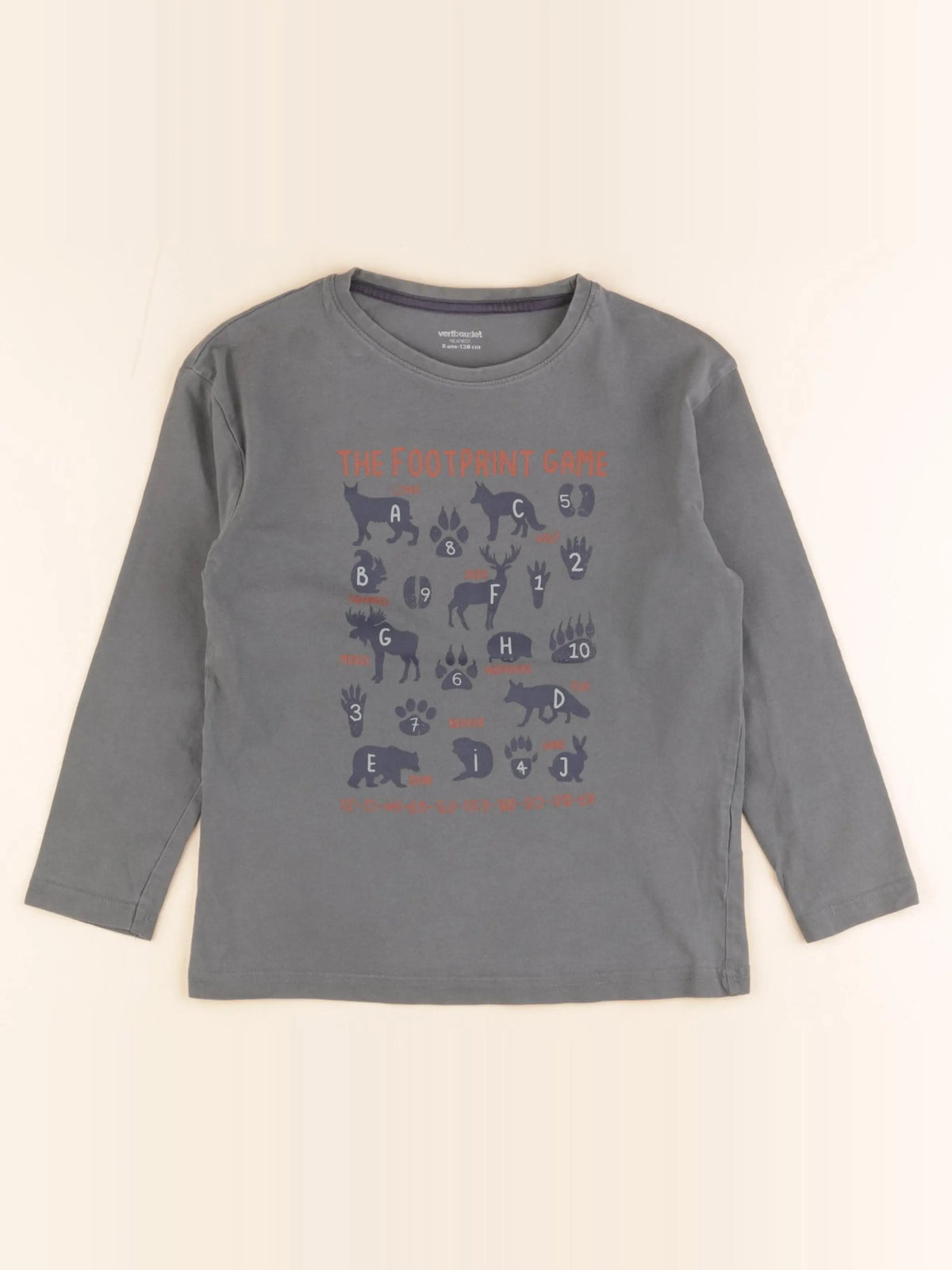 Vertbaudet - tee-shirt vert - 8 ans