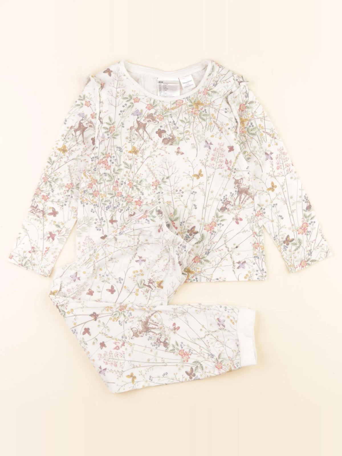 H&M - pyjama coton multicolore - 2/4 ans