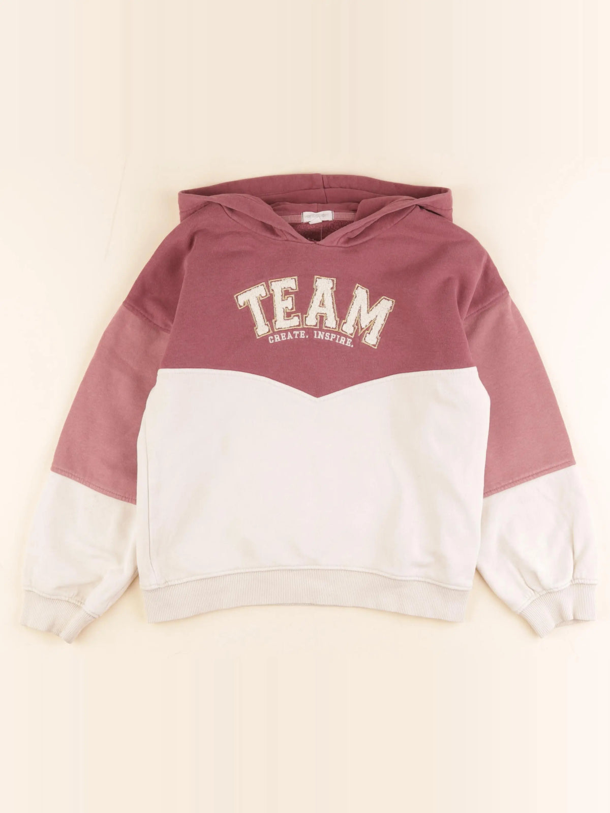 Vertbaudet - sweat rose - 8 ans