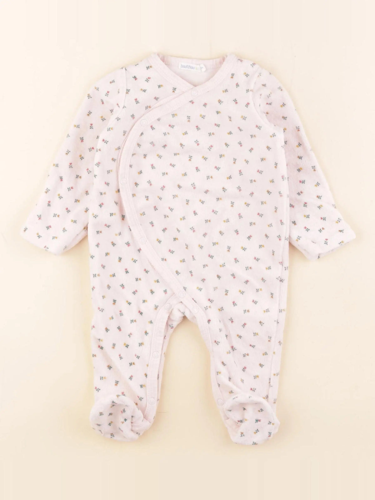 Boutchou - pyjama velours rose - 3 mois