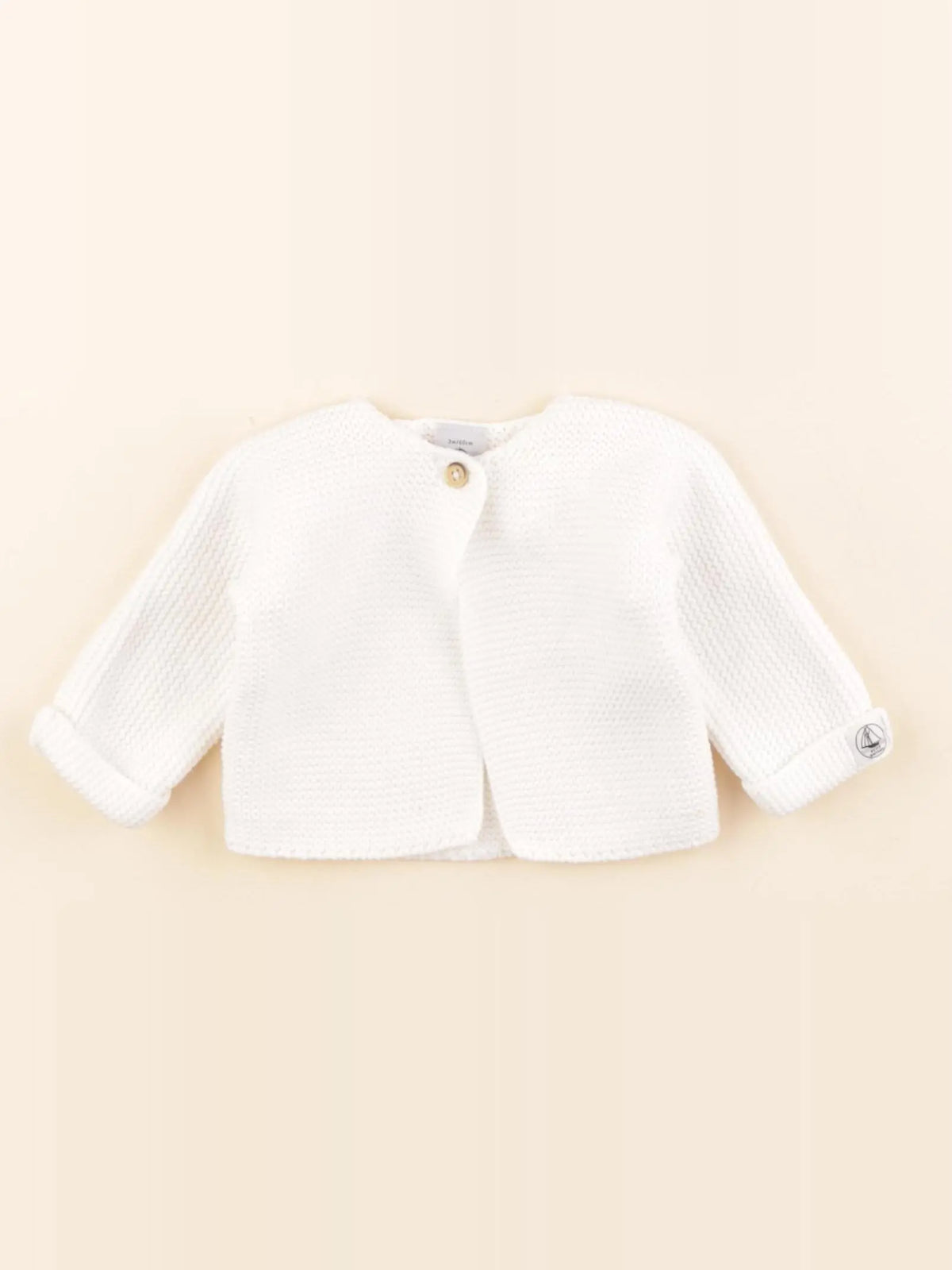 Petit Bateau - gilet blanc - 3 mois