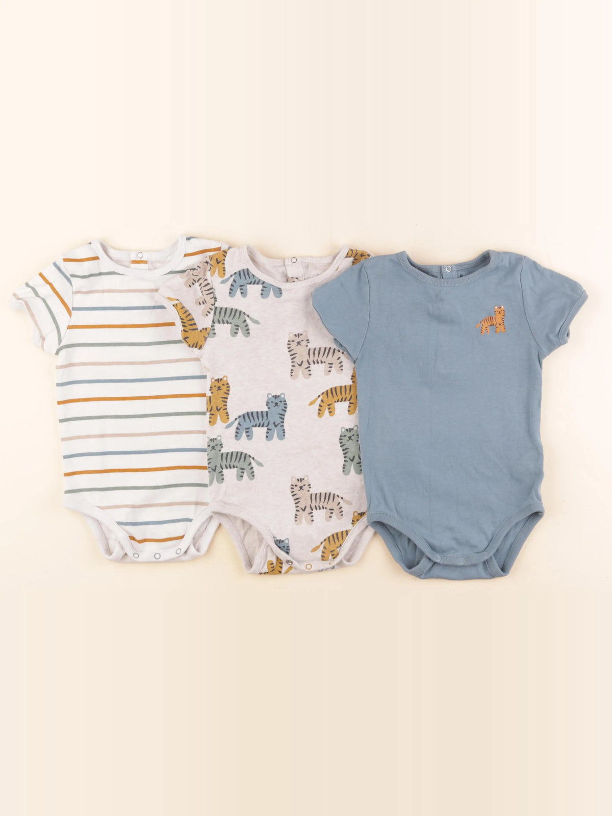 Boutchou - lot de 3 bodies en coton multicolore - 36 mois
