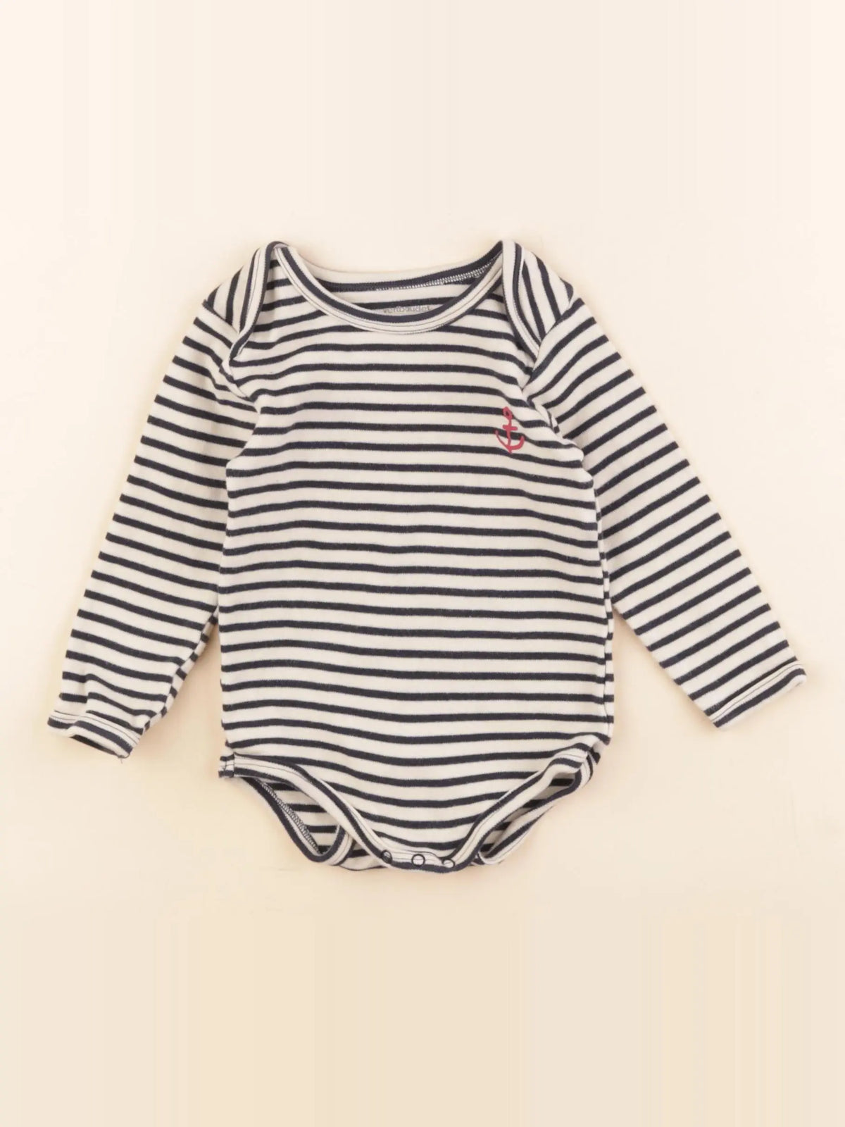 Vertbaudet - body bleu, beige - 24 mois