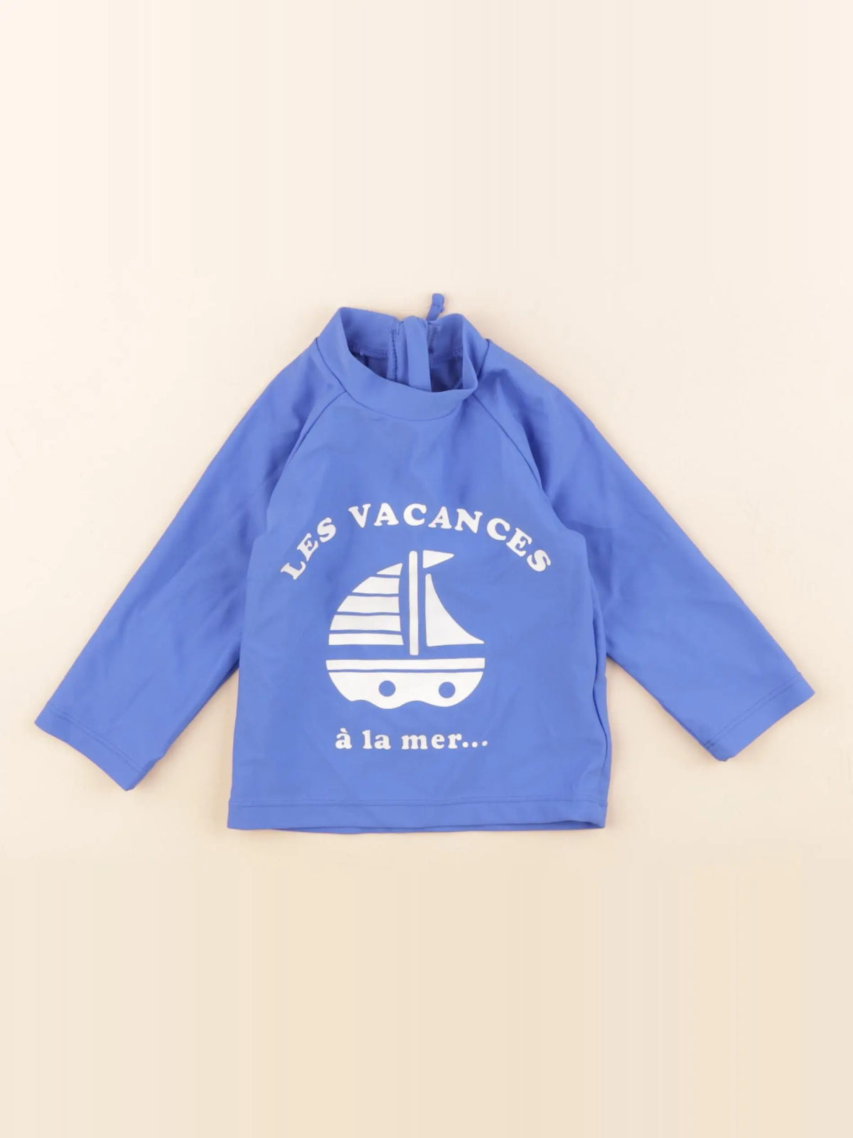 Vertbaudet - tee-shirt de bain bleu - 9 mois