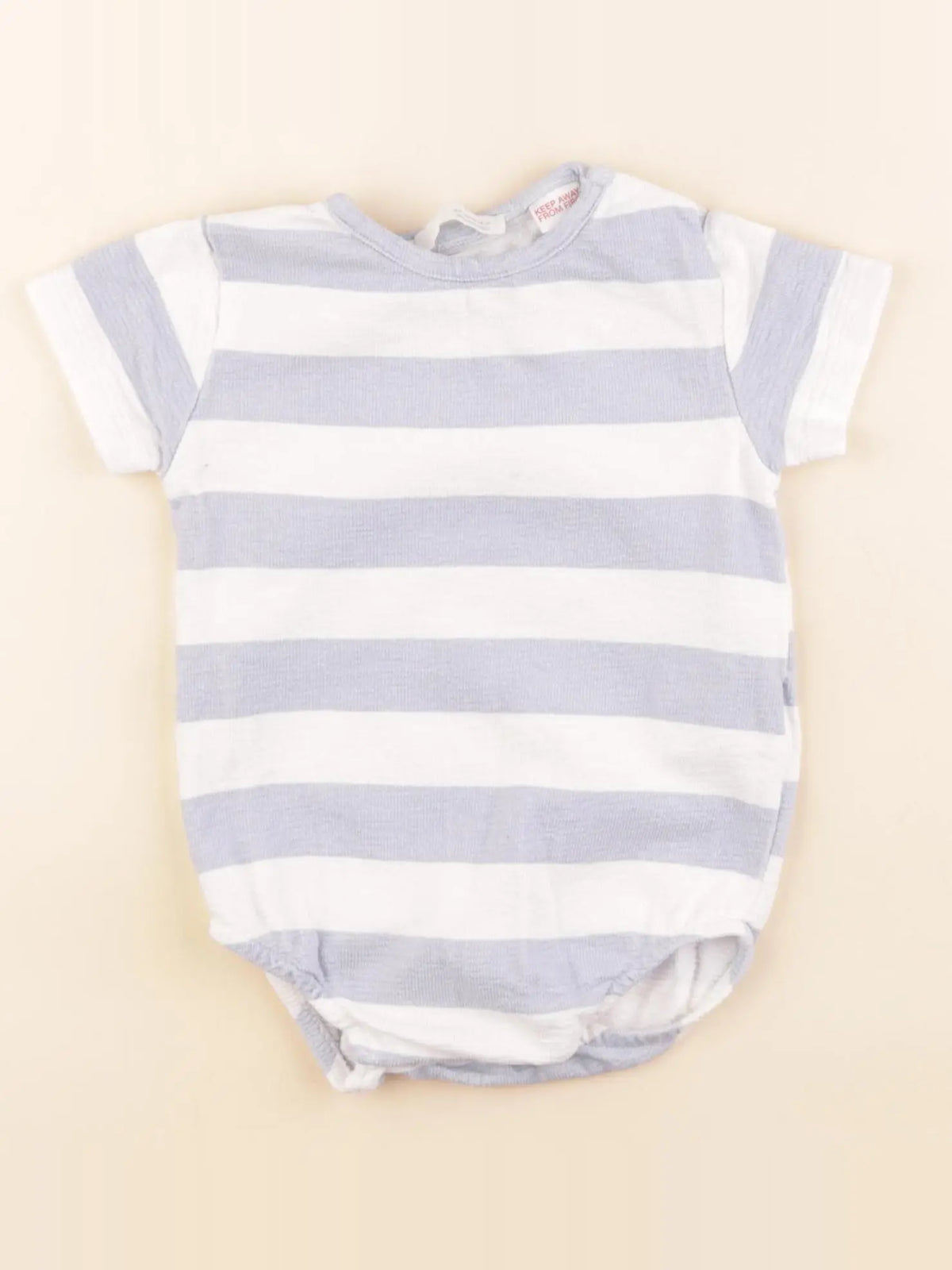 Zara - body blanc, bleu - 6/9 mois