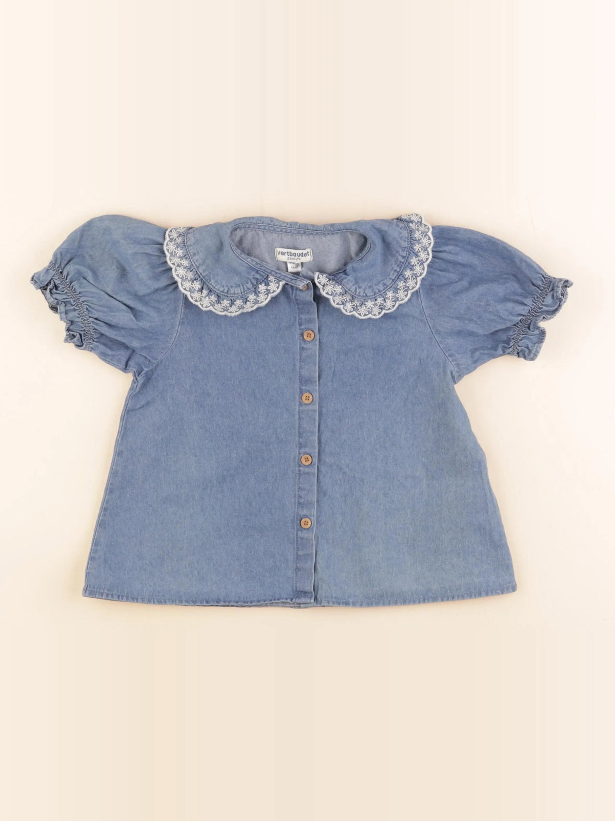 Vertbaudet - chemise bleu - 6 ans