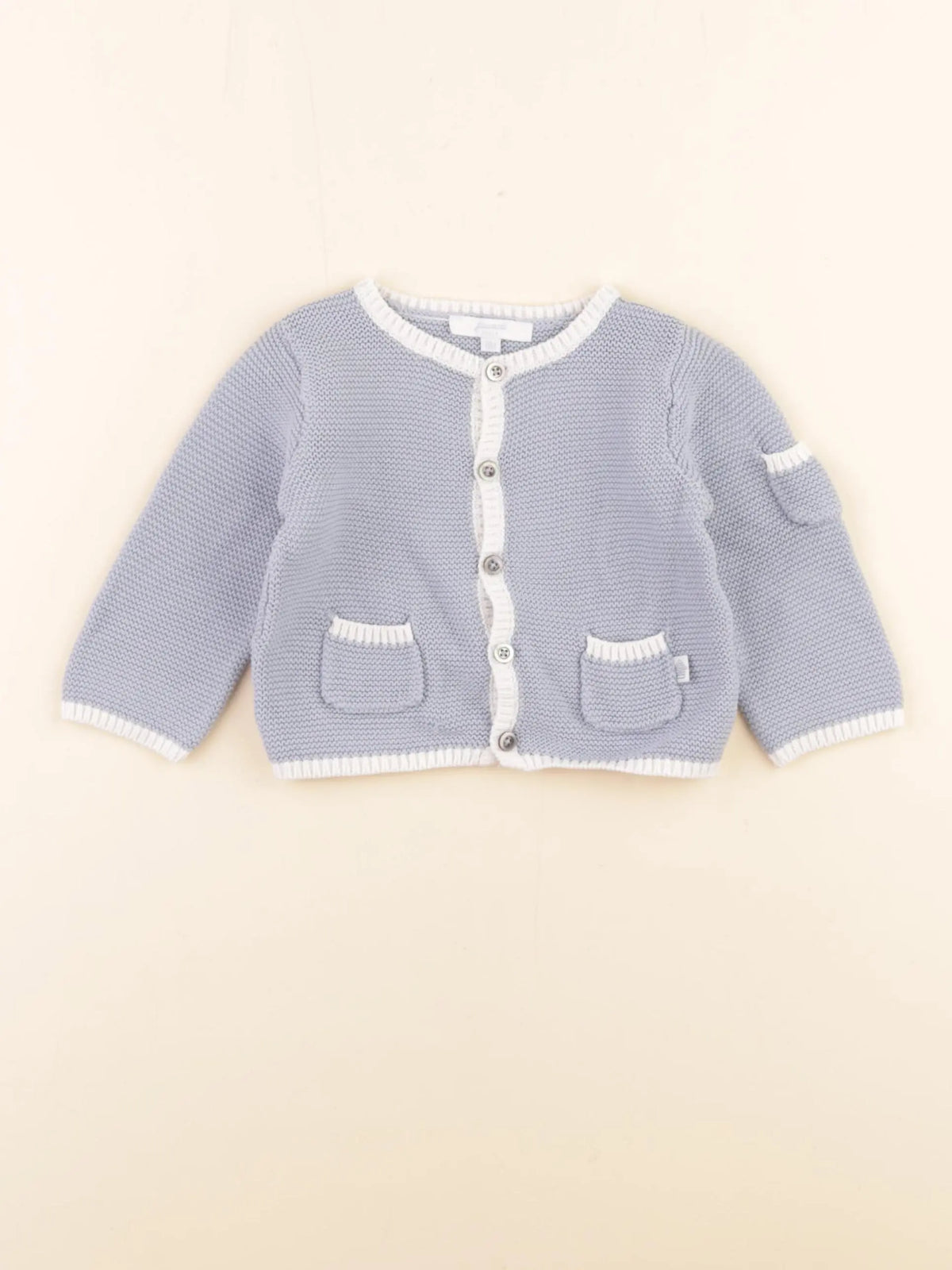 Jacadi - gilet bleu - 6 mois