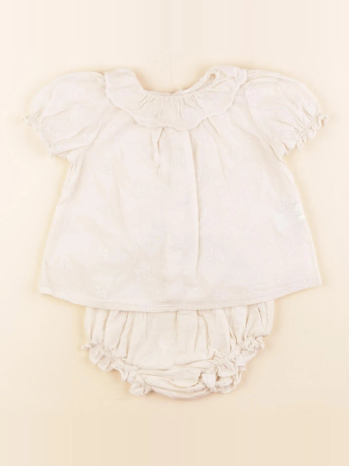 Zara - ensemble beige - 12/18 mois
