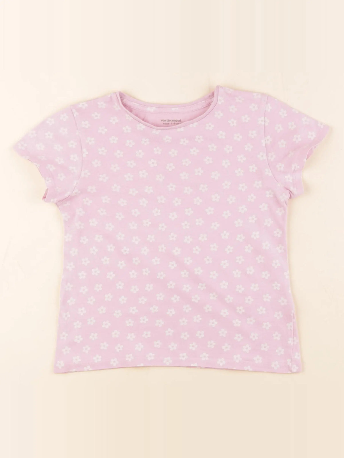 Vertbaudet - tee-shirt rose - 6 ans
