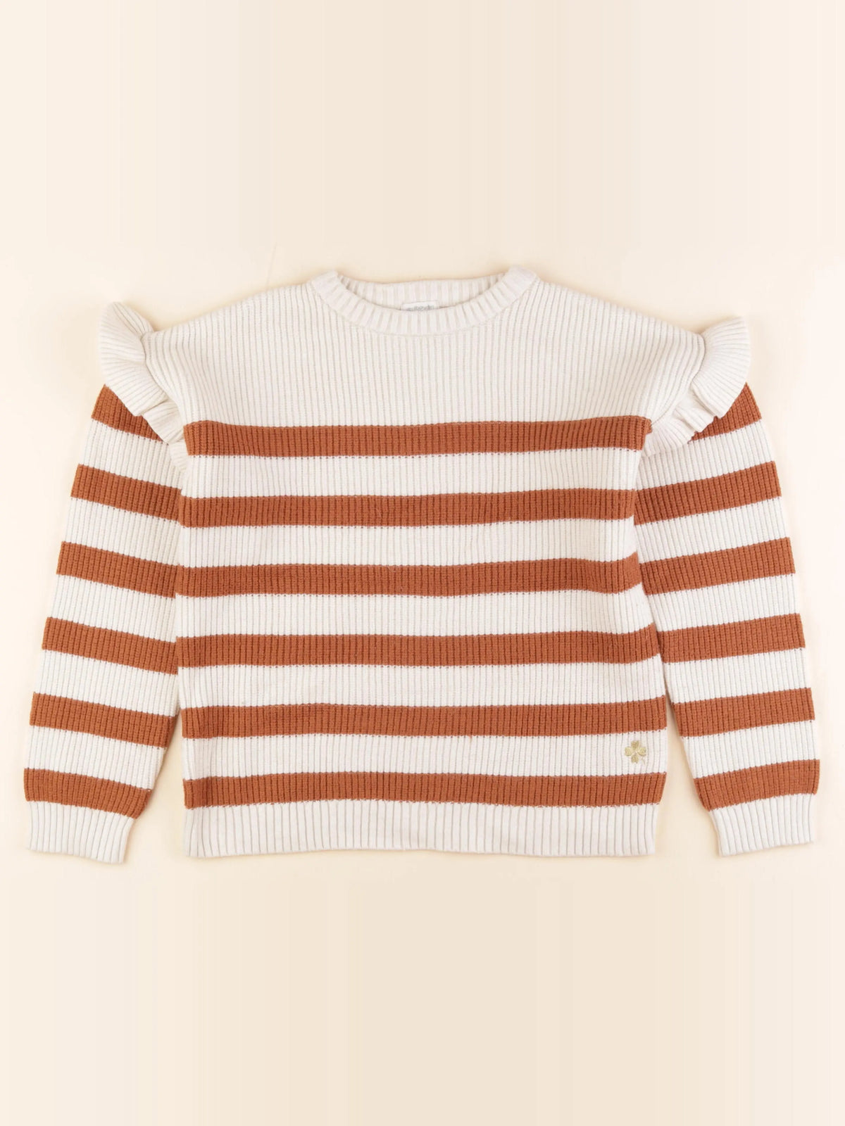Vertbaudet - pull beige, marron - 12 ans