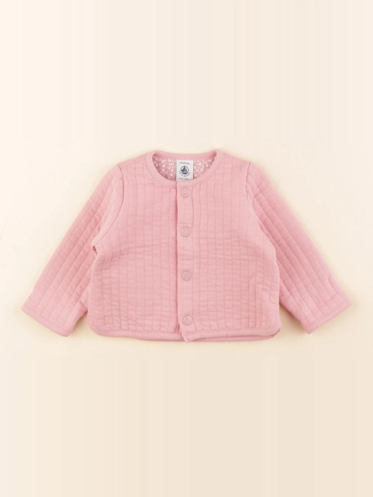 Petit Bateau - sweat rose - 6 mois