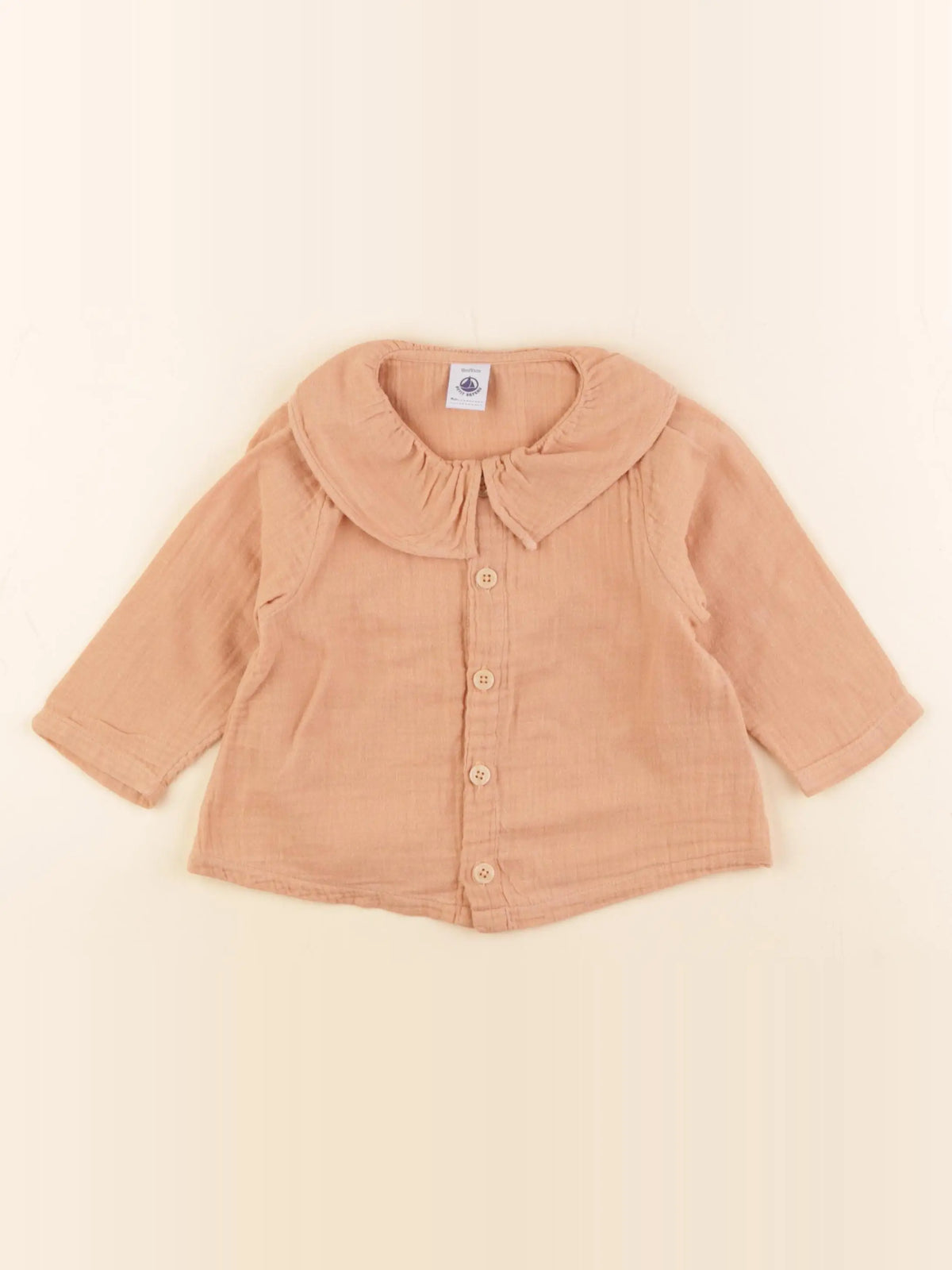 Petit Bateau - chemise orange - 18 mois