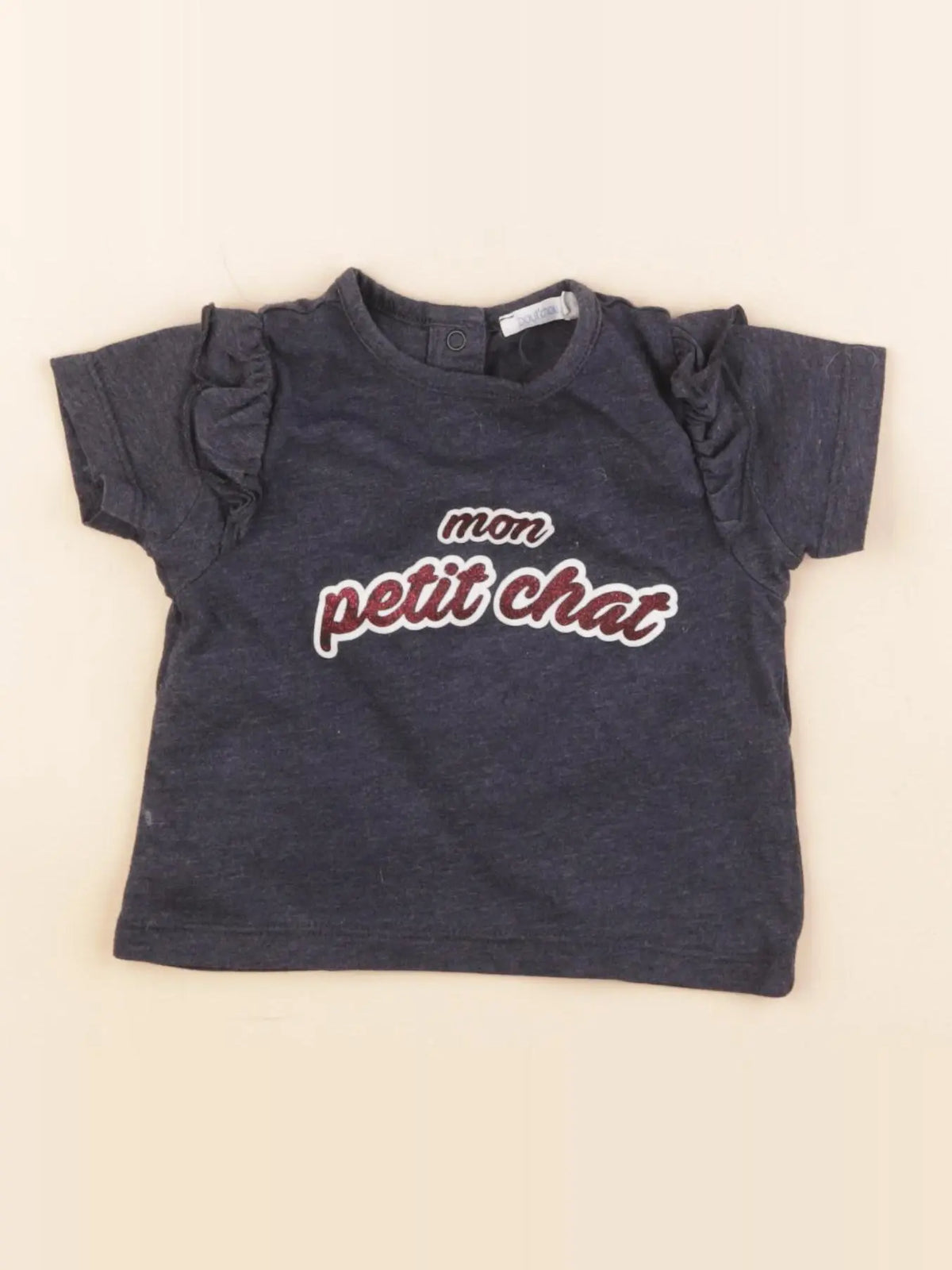 Boutchou - tee-shirt bleu - 6 mois