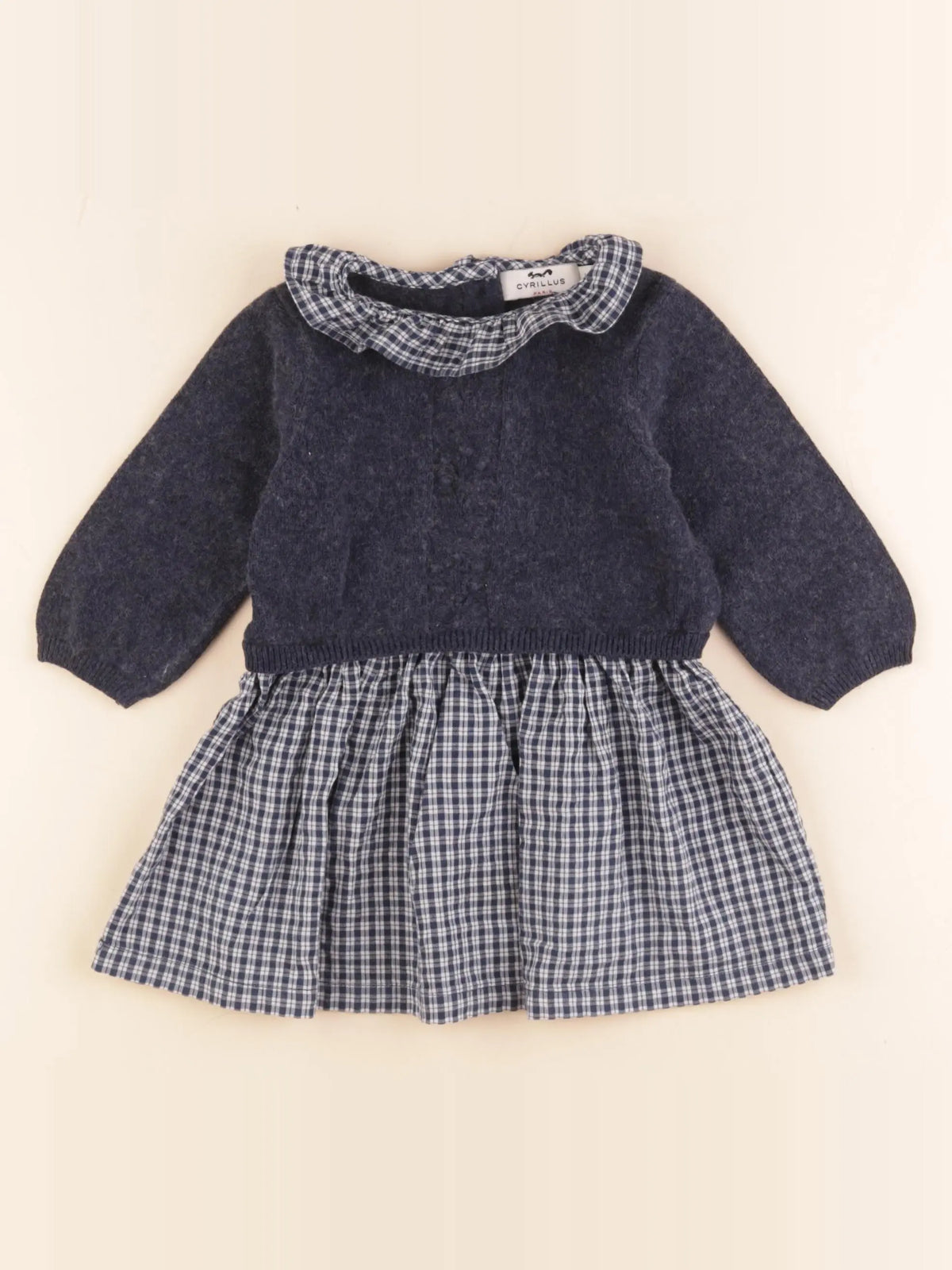 Cyrillus - robe bleu - 12 mois