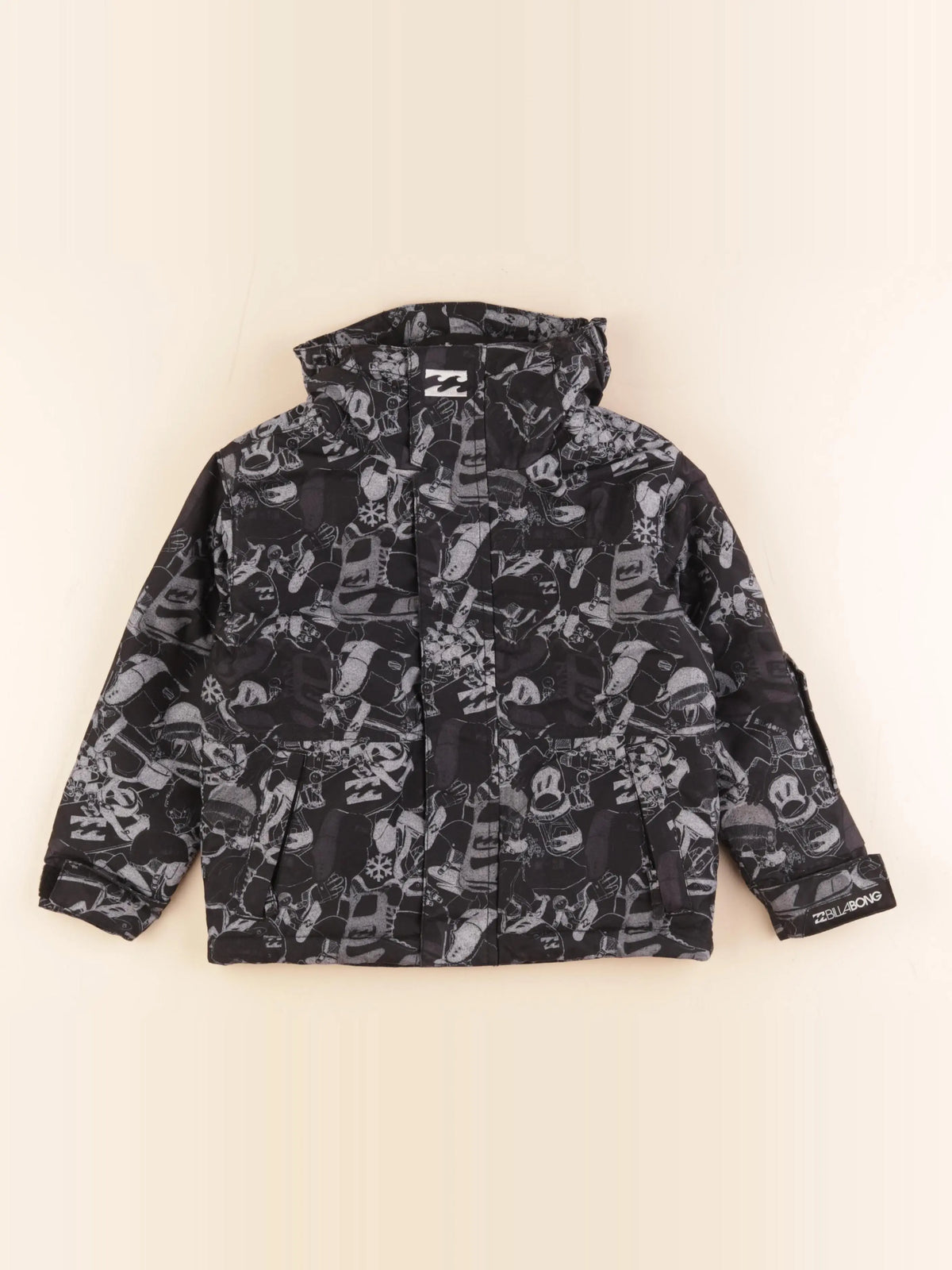 Billabong - imperméable noir, gris - 4 ans