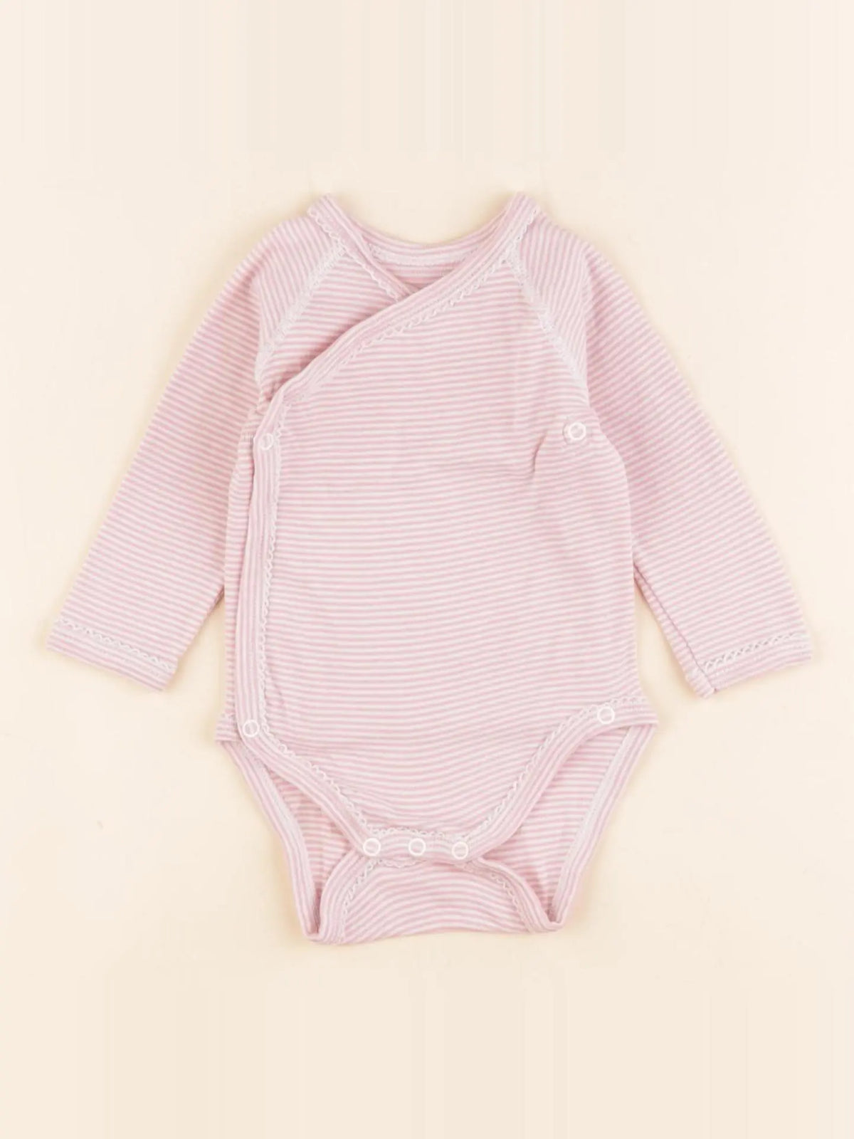 Petit Bateau - body rose - 3 mois