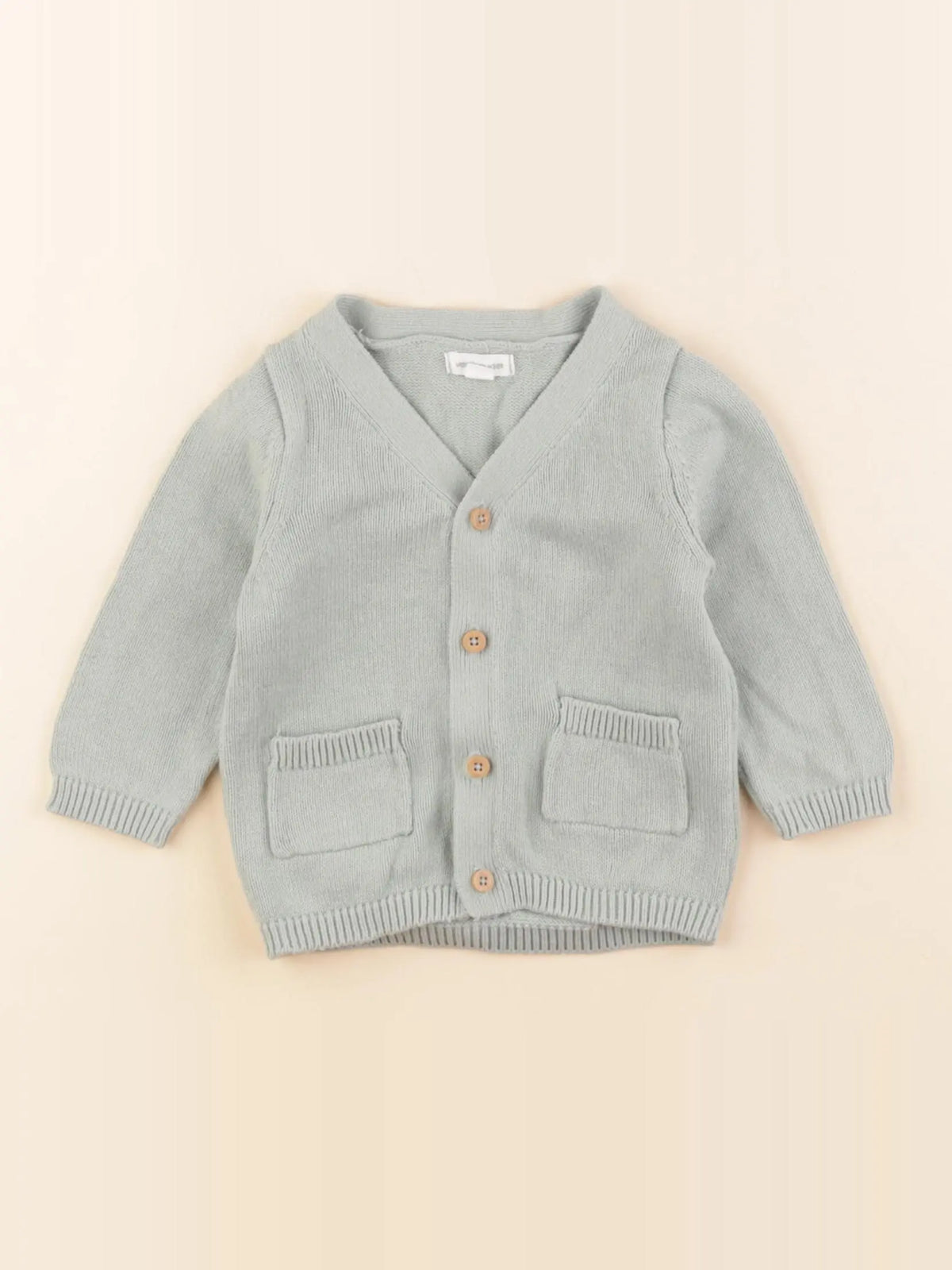 Vertbaudet - gilet vert - 9 mois