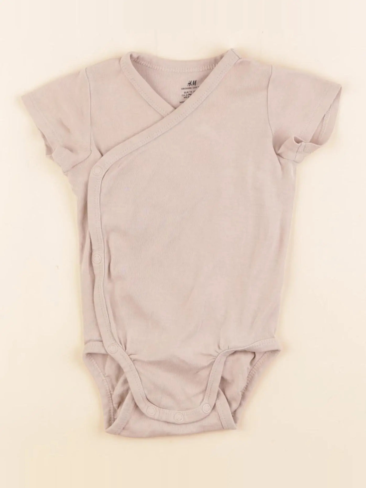 H&M - body beige - 6/9 mois