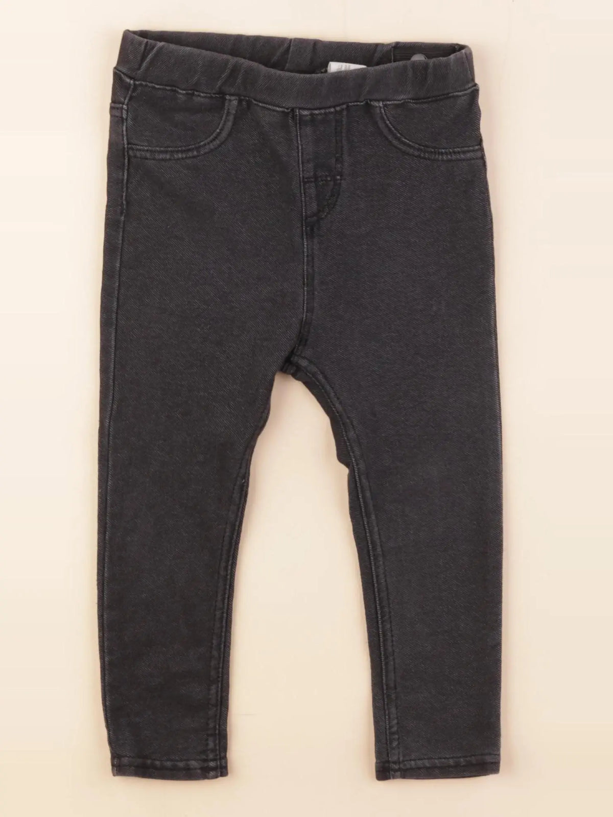 H&M - jegging noir - 12/18 mois