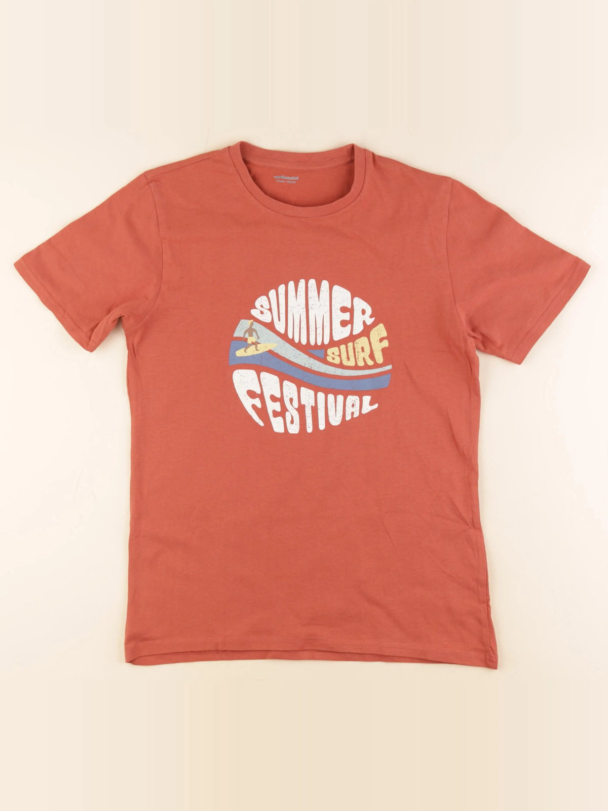 Vertbaudet - tee-shirt orange - 14 ans