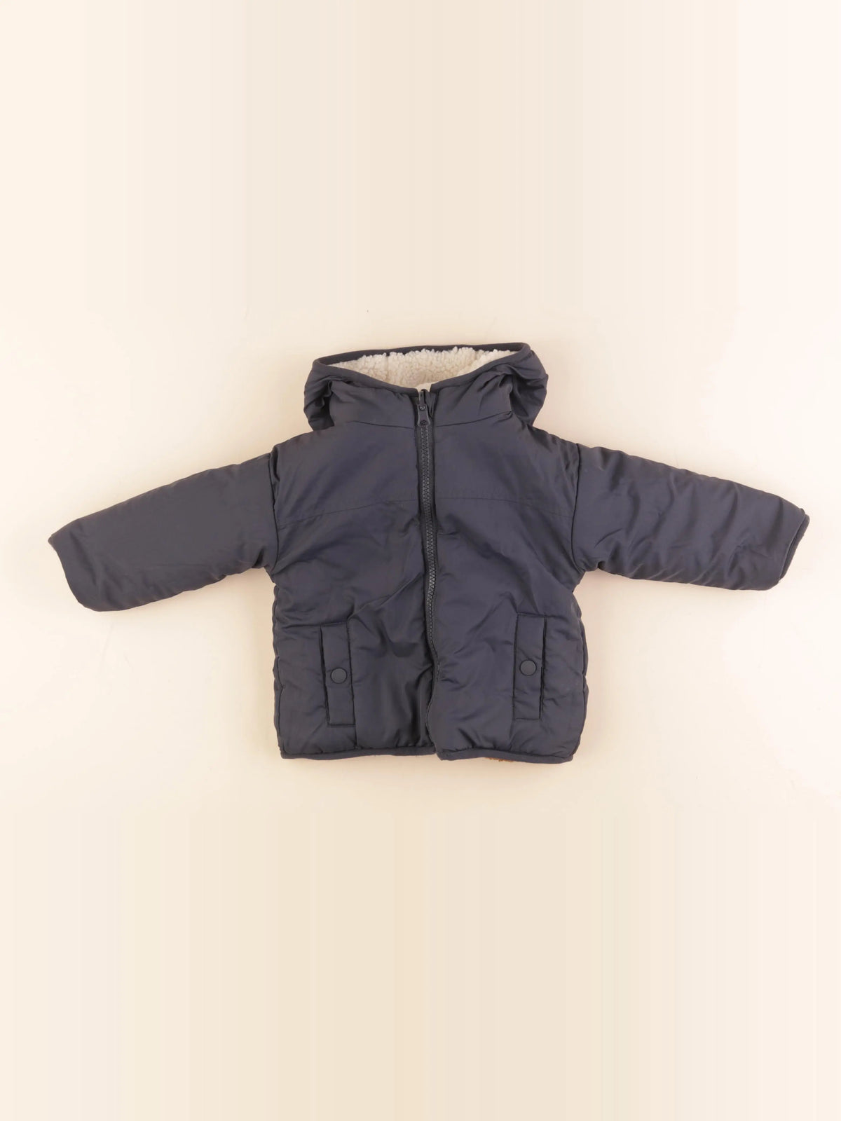 Vertbaudet - veste beige, marron - 18 mois