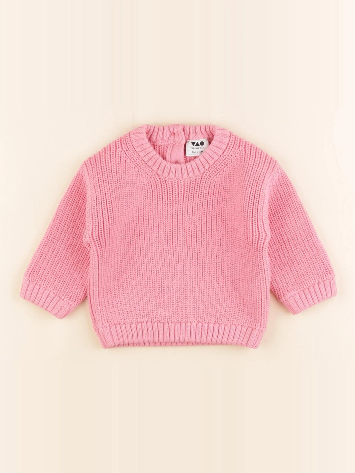 Tape à l'oeil - pull rose - 9 mois