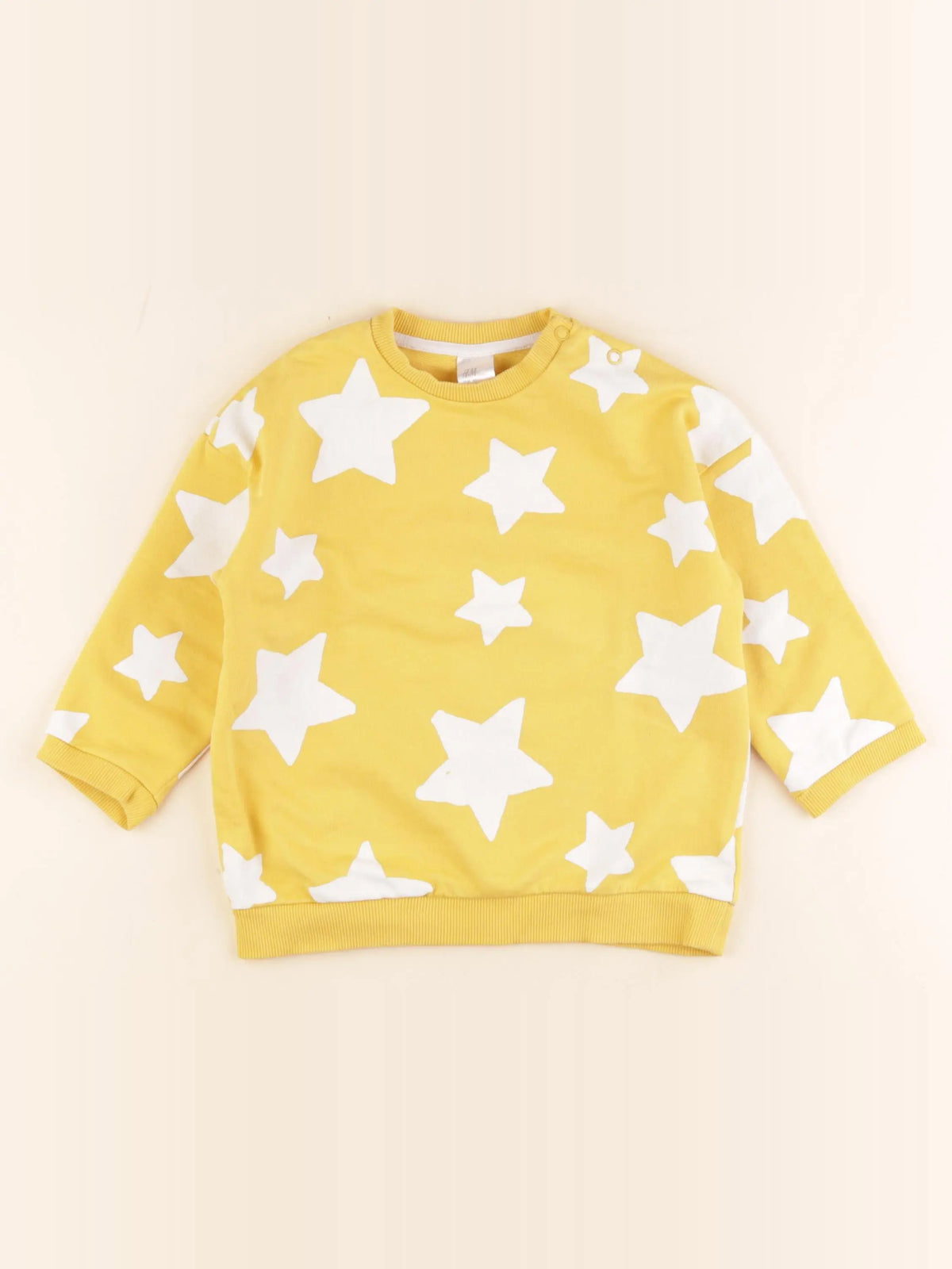 H&M - sweat jaune - 12/18 mois