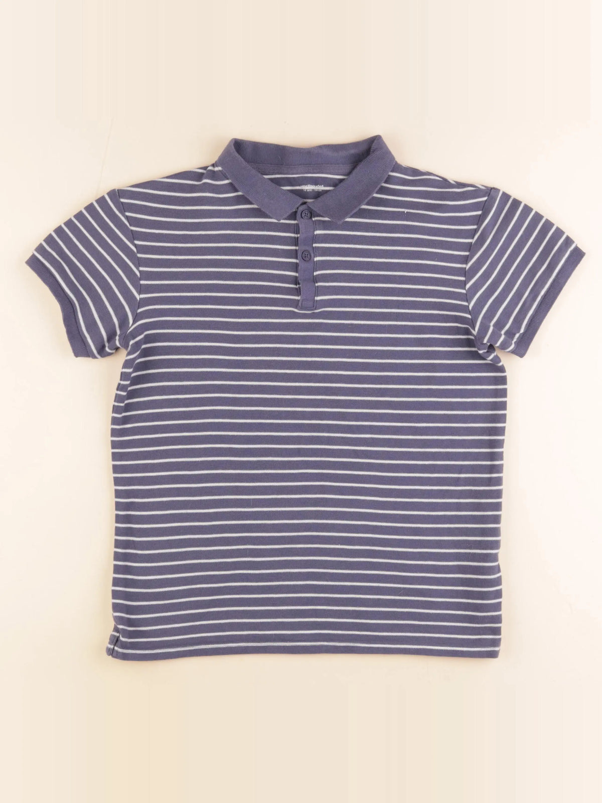 Vertbaudet - polo blanc, bleu - 14 ans