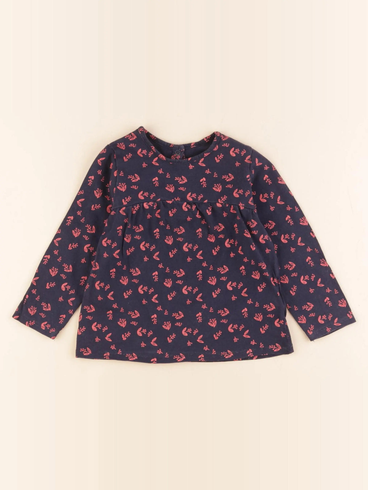 Vertbaudet - tee-shirt bleu, rose - 18 mois