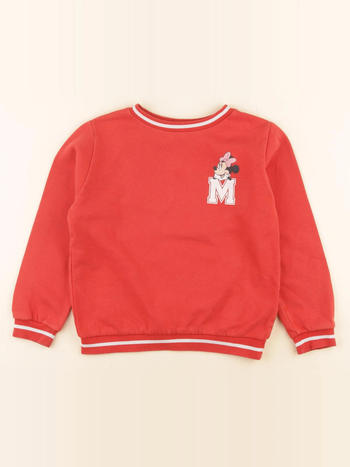 H&M - sweat imprimé au dos rouge - 6/8 ans