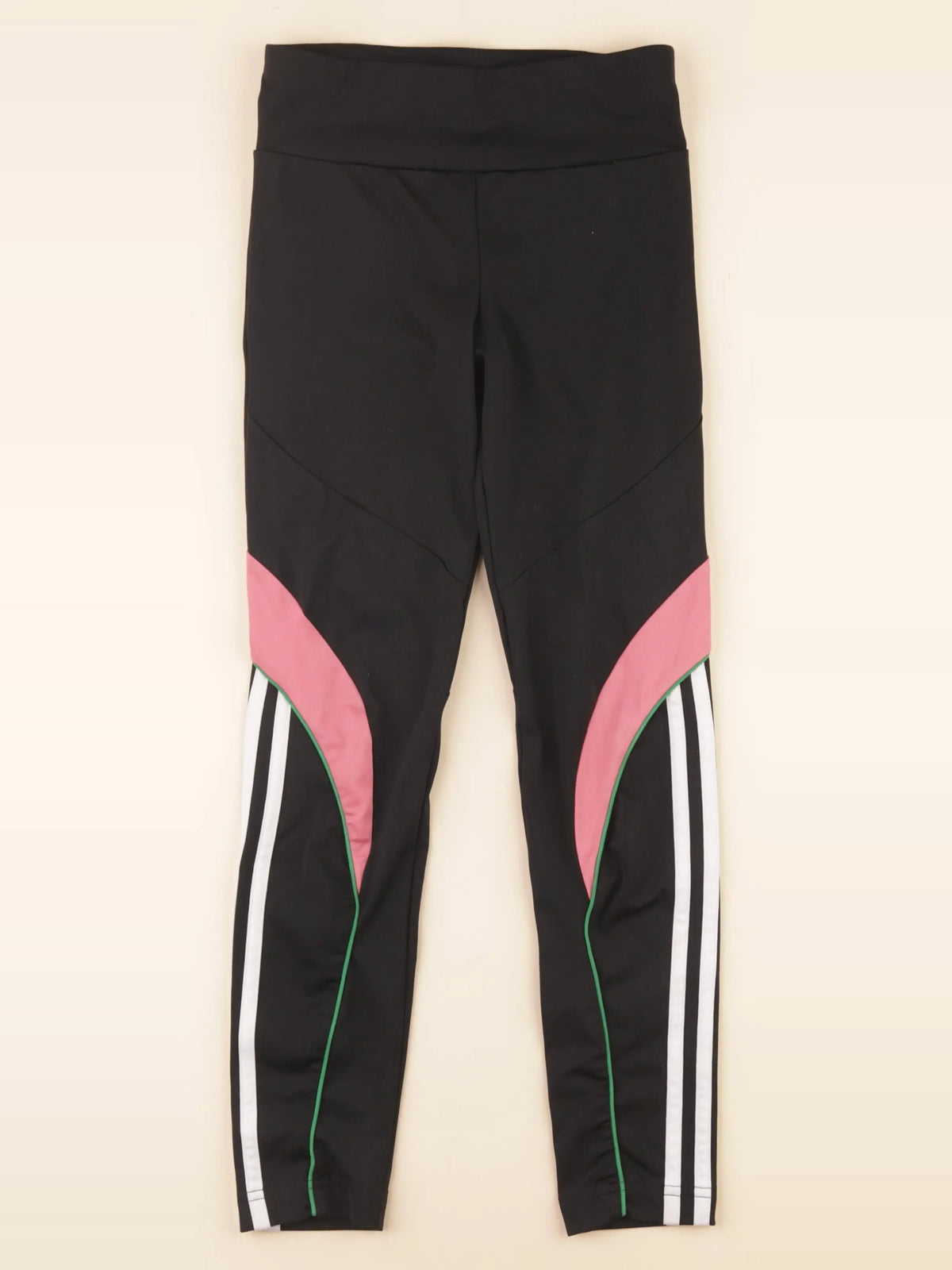 Adidas - legging rose, noir - 9/10 ans