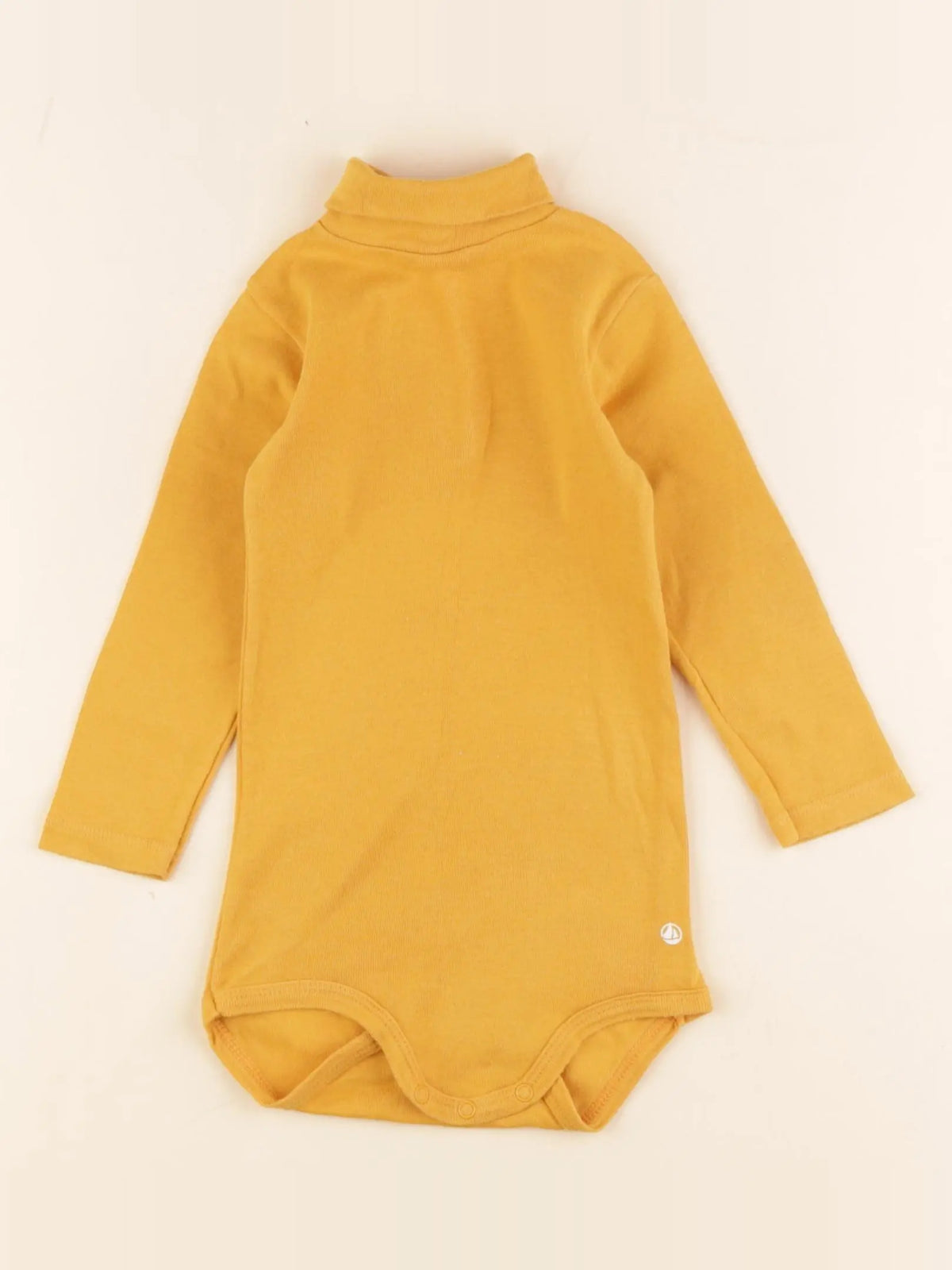 Petit Bateau - body à col jaune - 12 mois