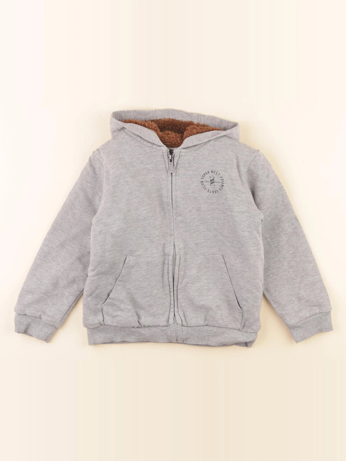 Vertbaudet - sweat gris - 6 ans