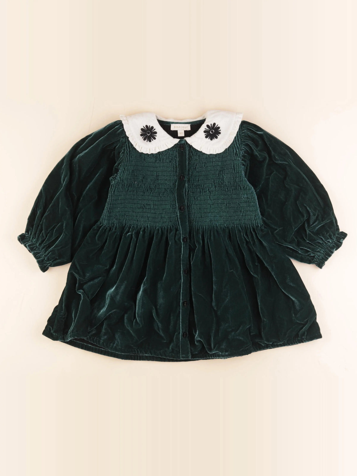 Bonjour - robe vert - 6 ans